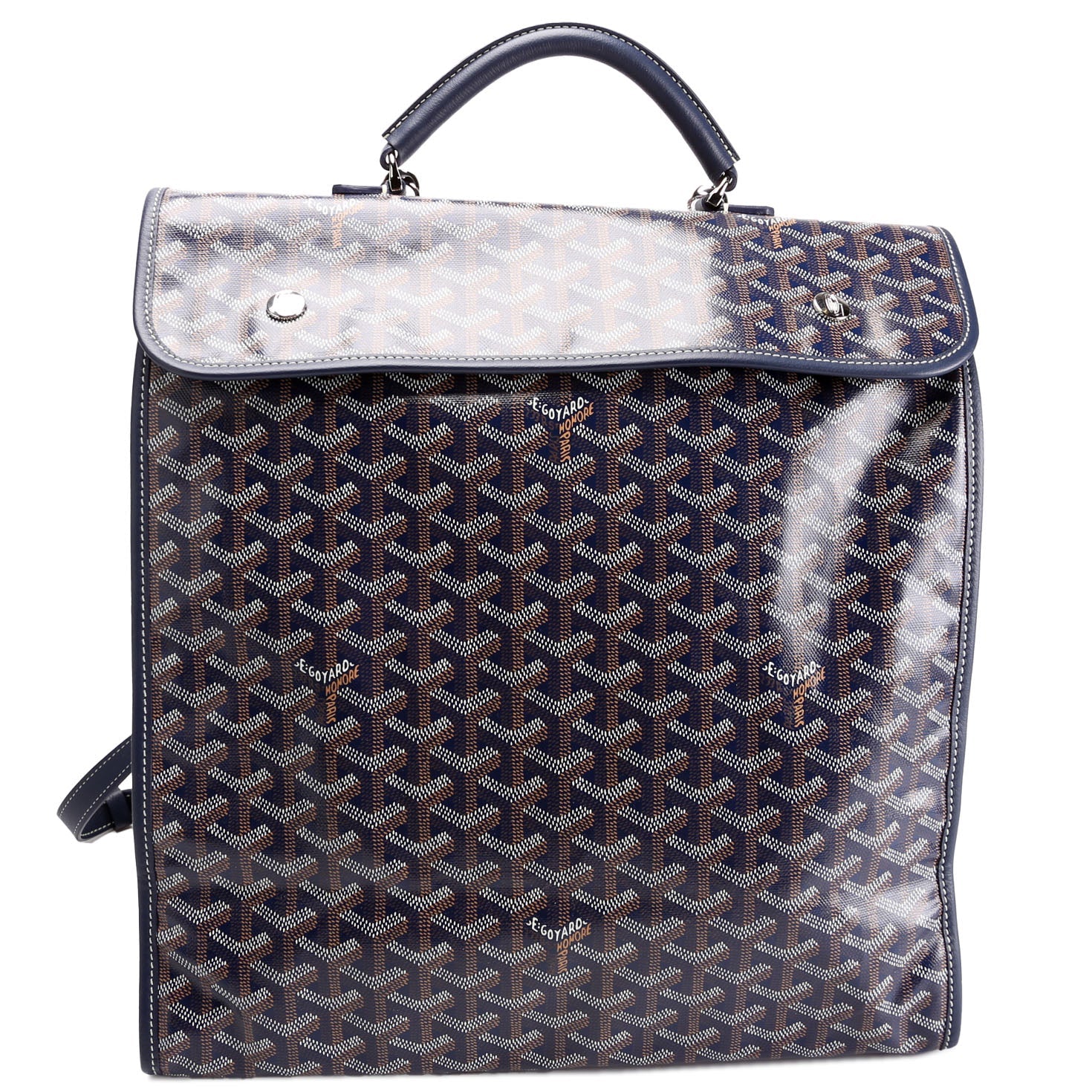 Saint Leger Soft Briefcase Backpack Goyardine Blue/Yellow