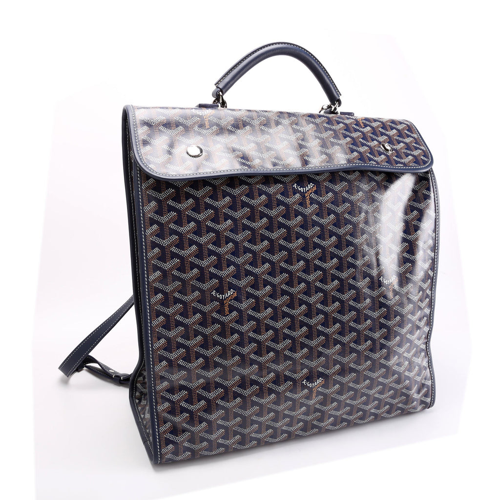Saint Leger Soft Briefcase Backpack Goyardine Blue/Yellow