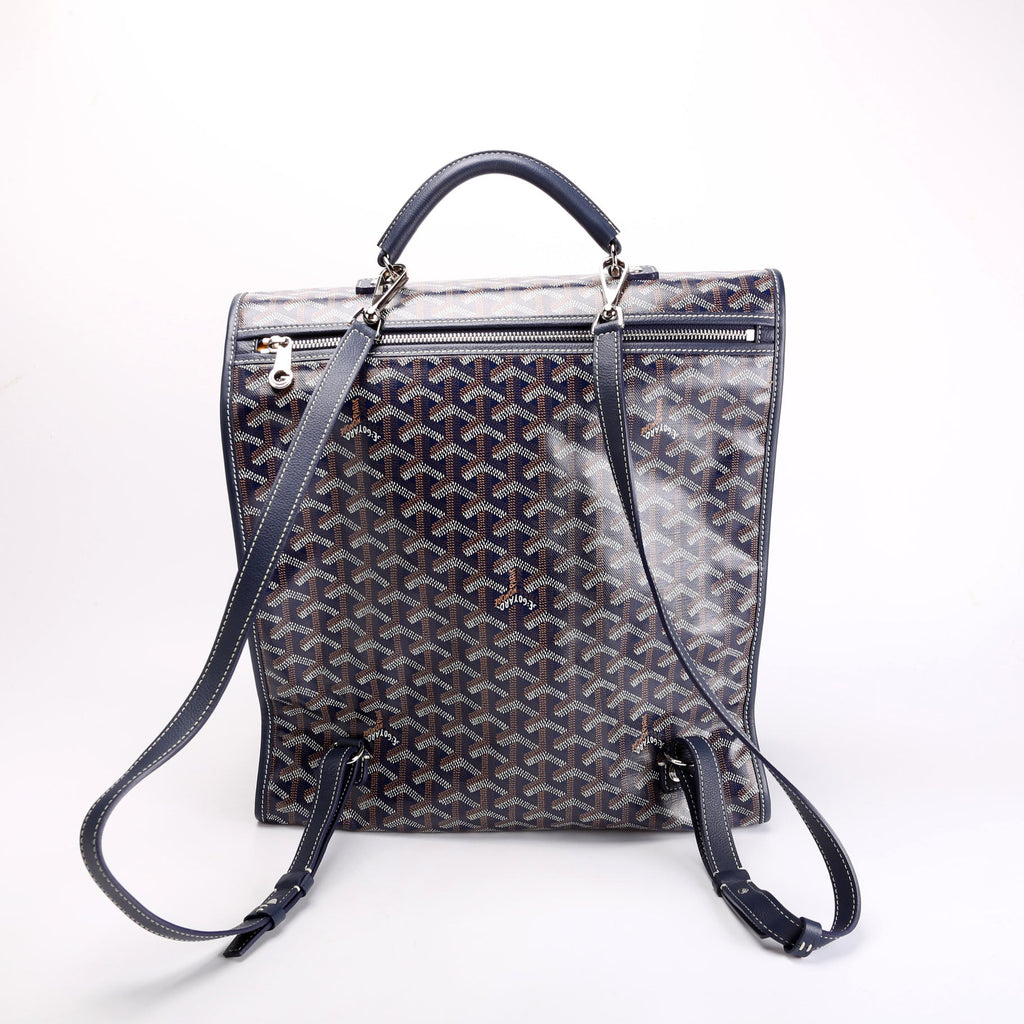 Saint Leger Soft Briefcase Backpack Goyardine Blue/Yellow