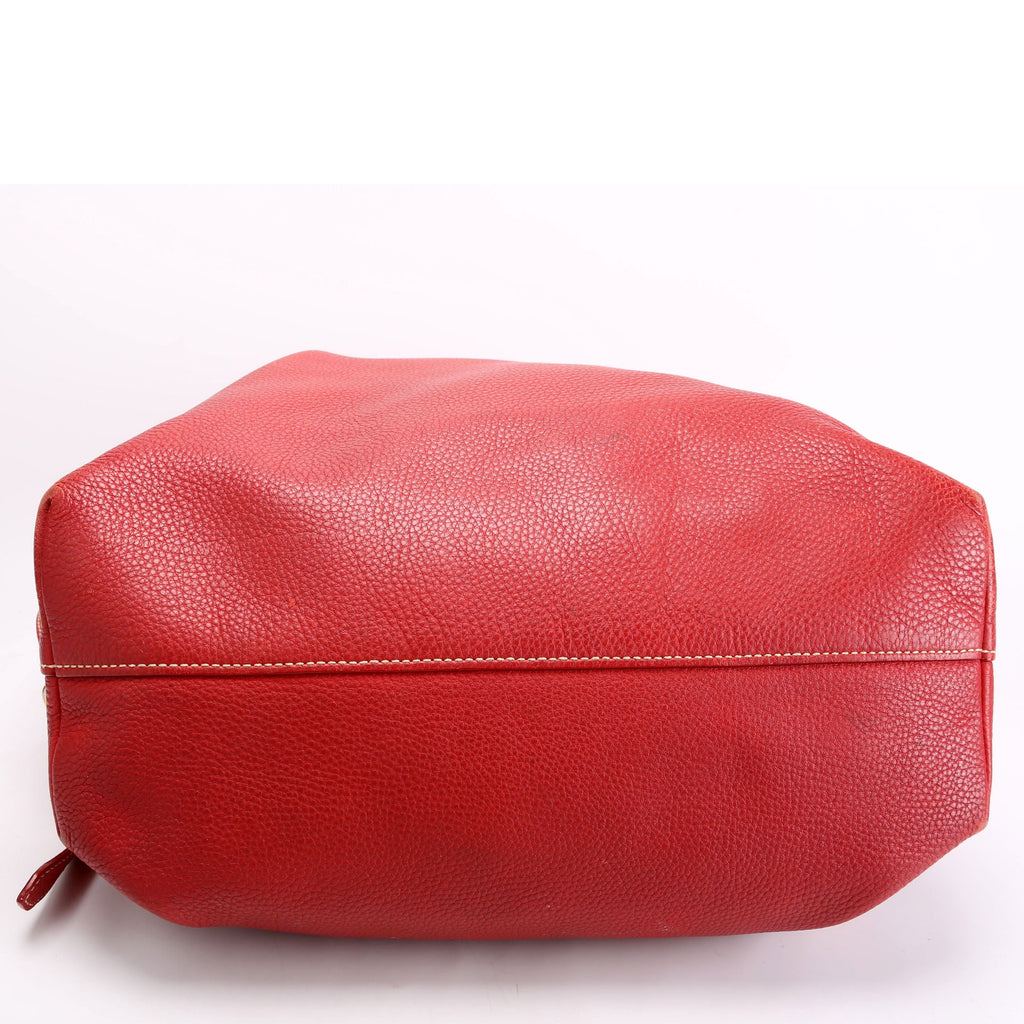 BN1713 Soft Calf Large Shopping Tote Red