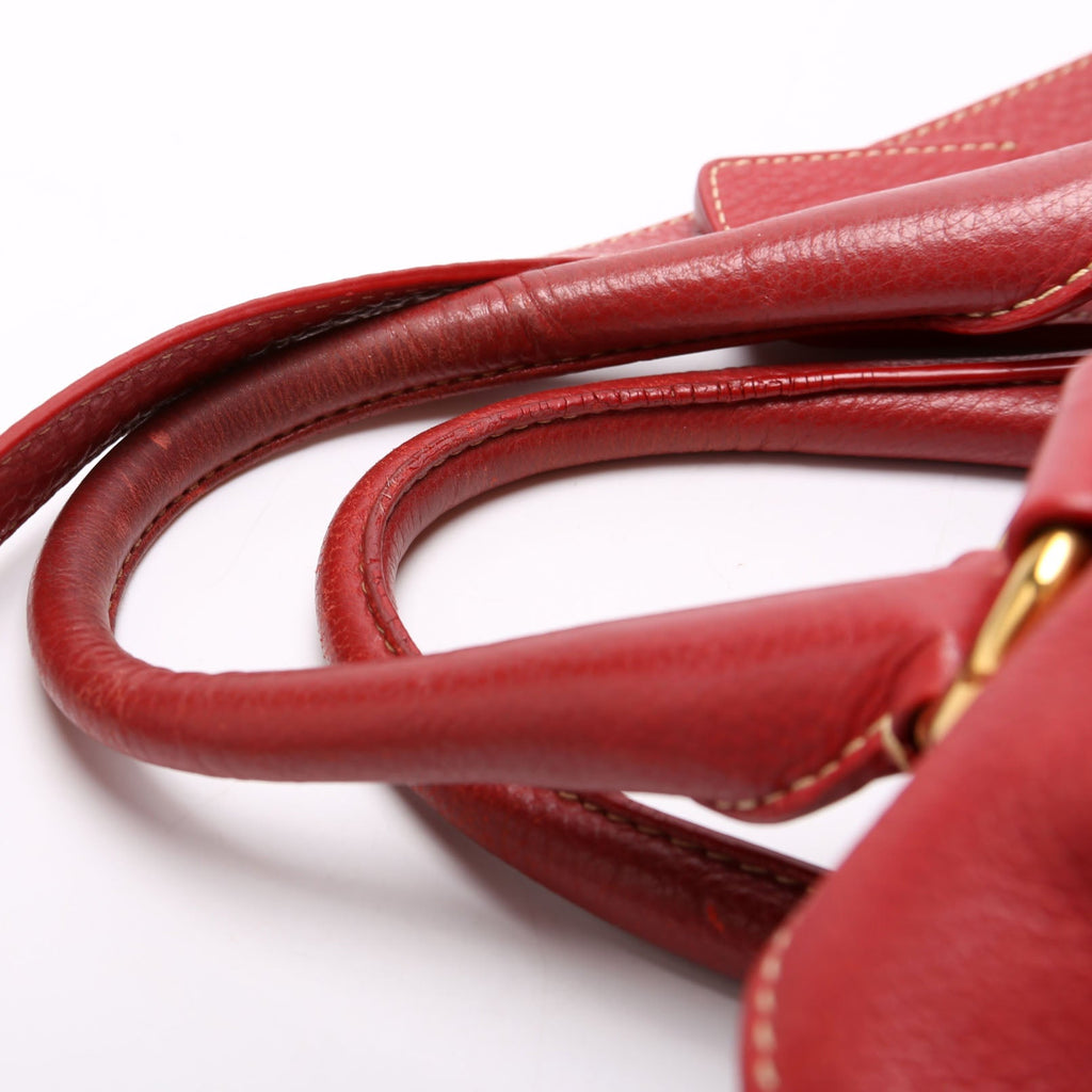 BN1713 Soft Calf Large Shopping Tote Red
