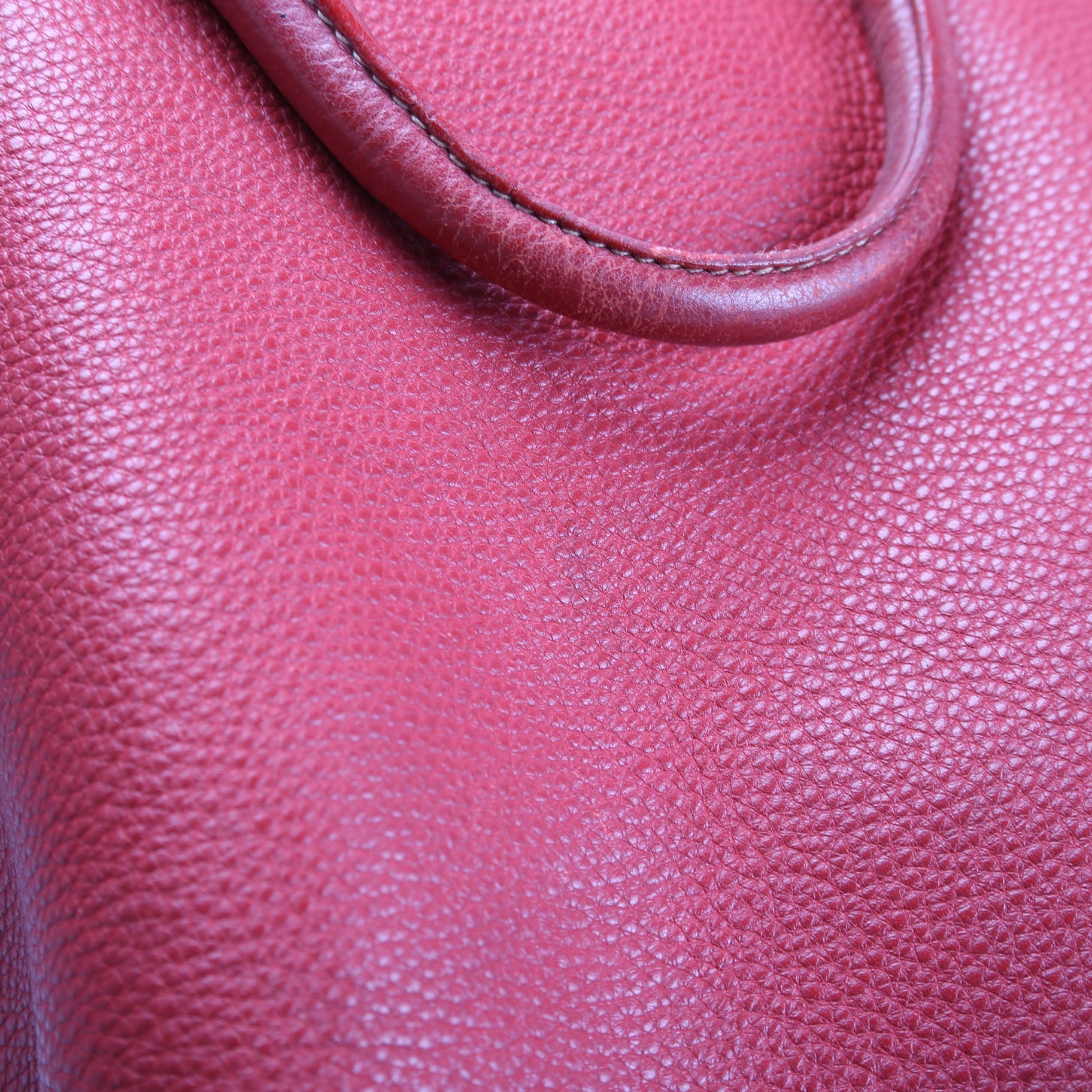 BN1713 Soft Calf Large Shopping Tote Red