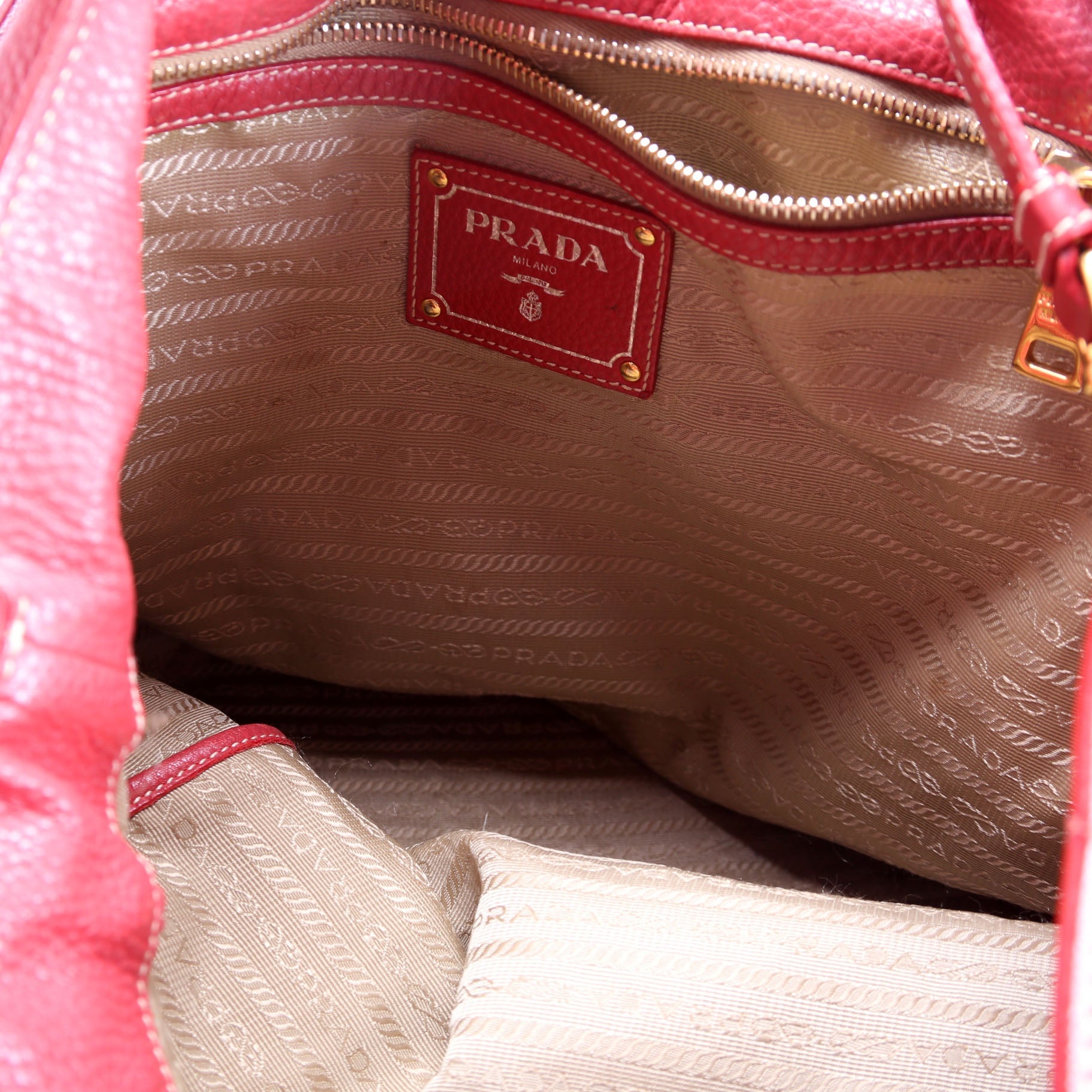 BN1713 Soft Calf Large Shopping Tote Red