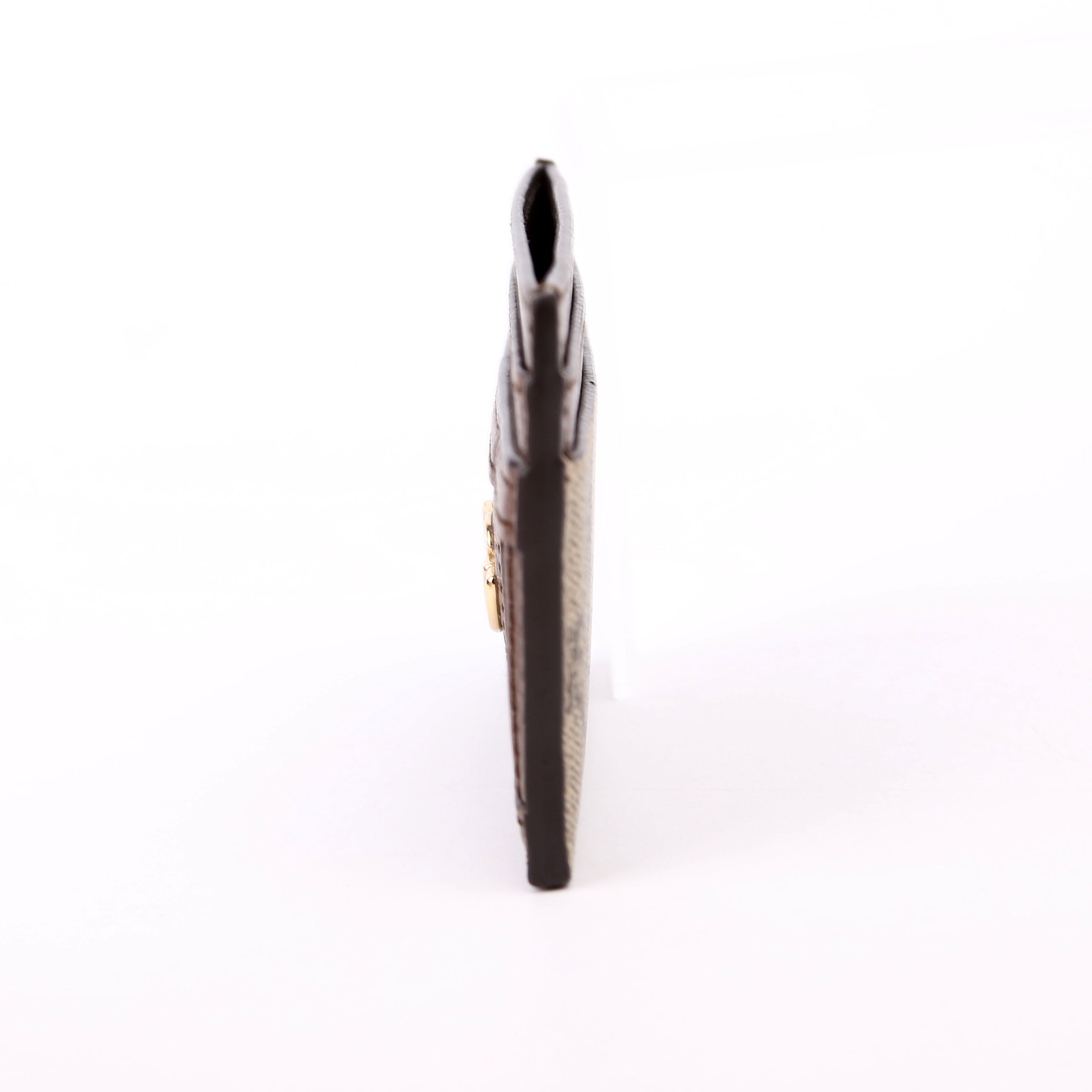 523159 Ophidia GG Card Case Brown