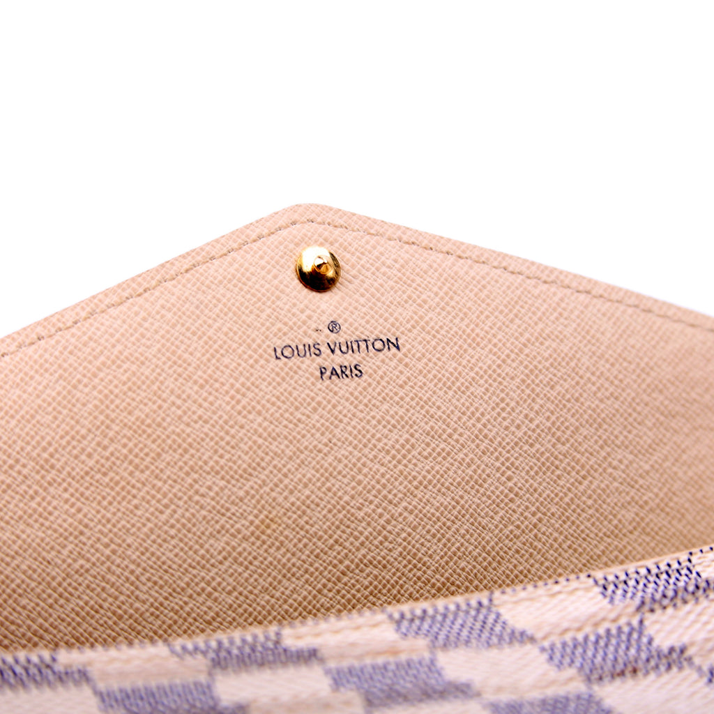 Sarah Wallet Damier Azur