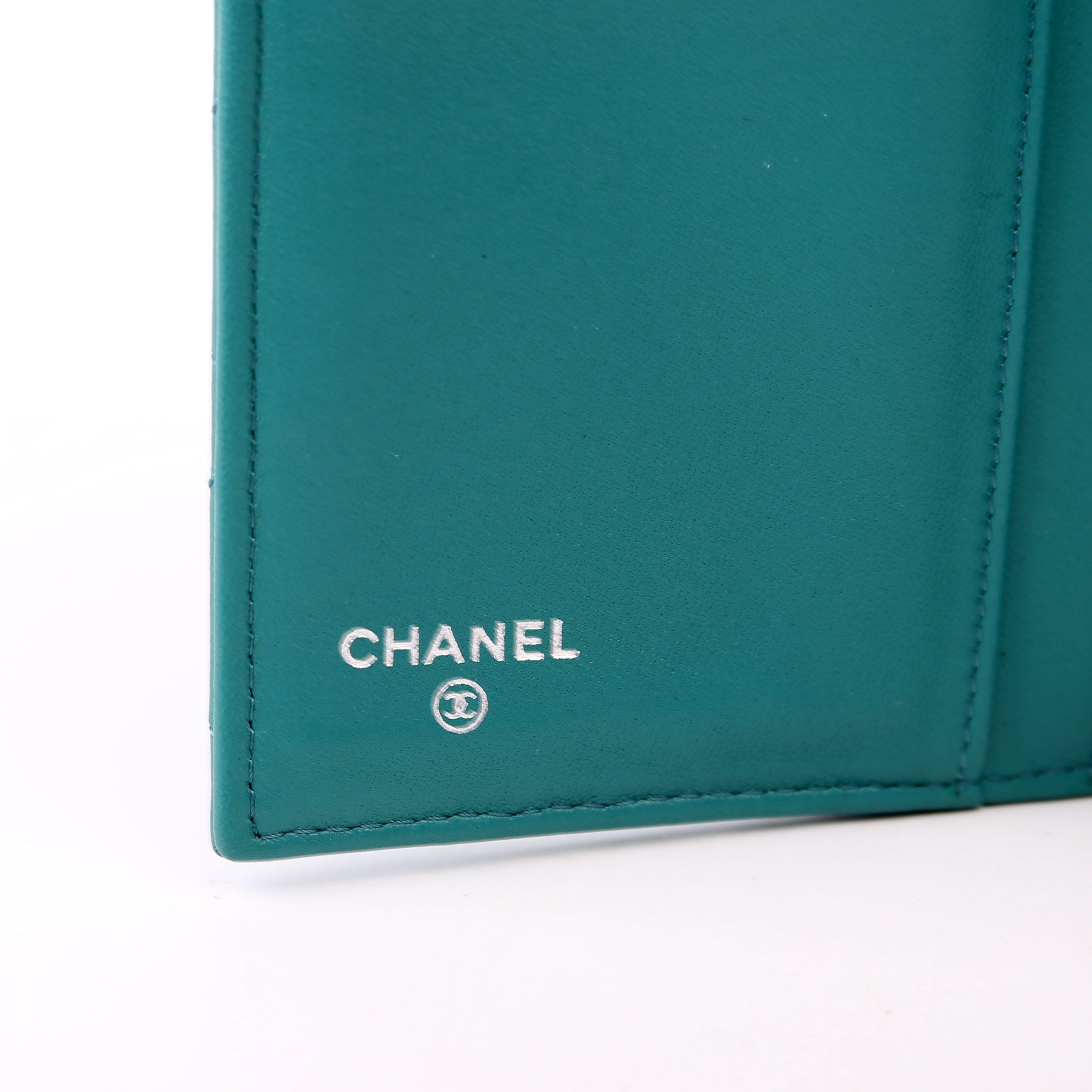 Classic Flap Wallet Long Lambskin Teal