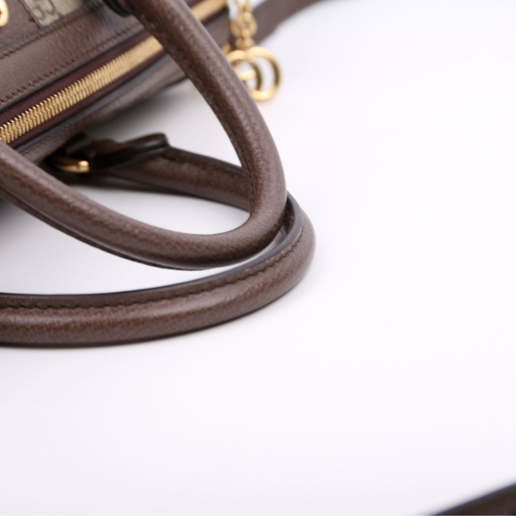 Gucci 524532 GG Supreme Ophidia Boston Medium Brown