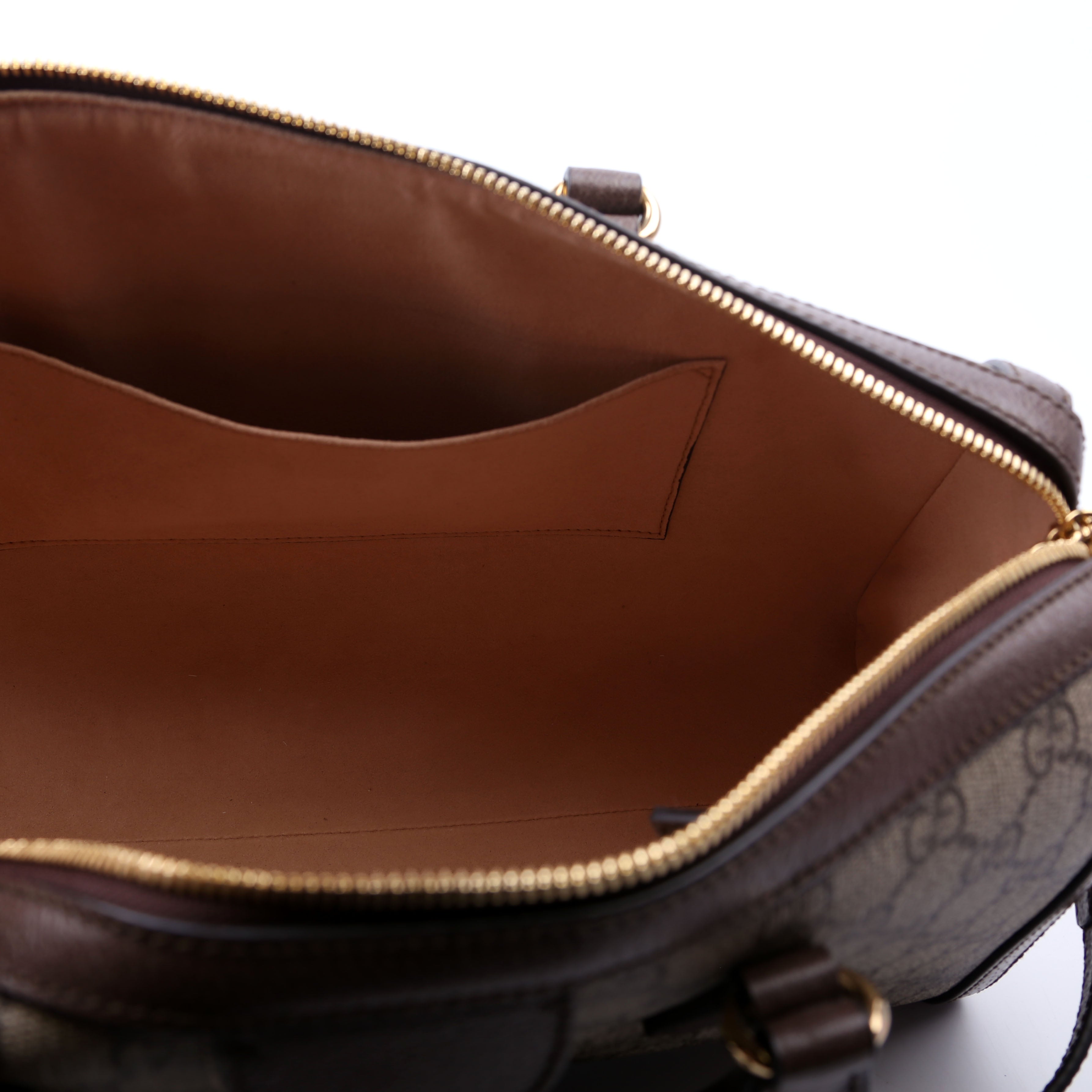 Gucci 524532 GG Supreme Ophidia Boston Medium Brown