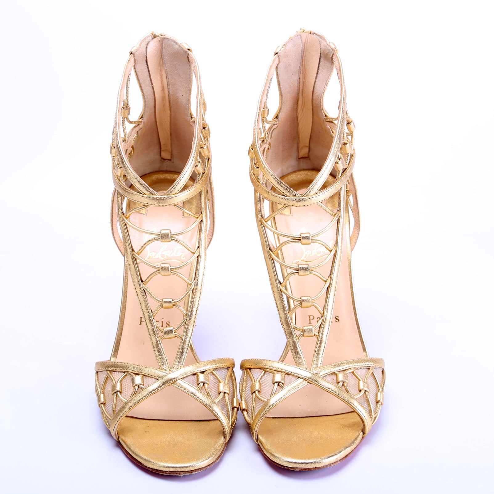 Martha Lattice Pumps Size 38 Gold