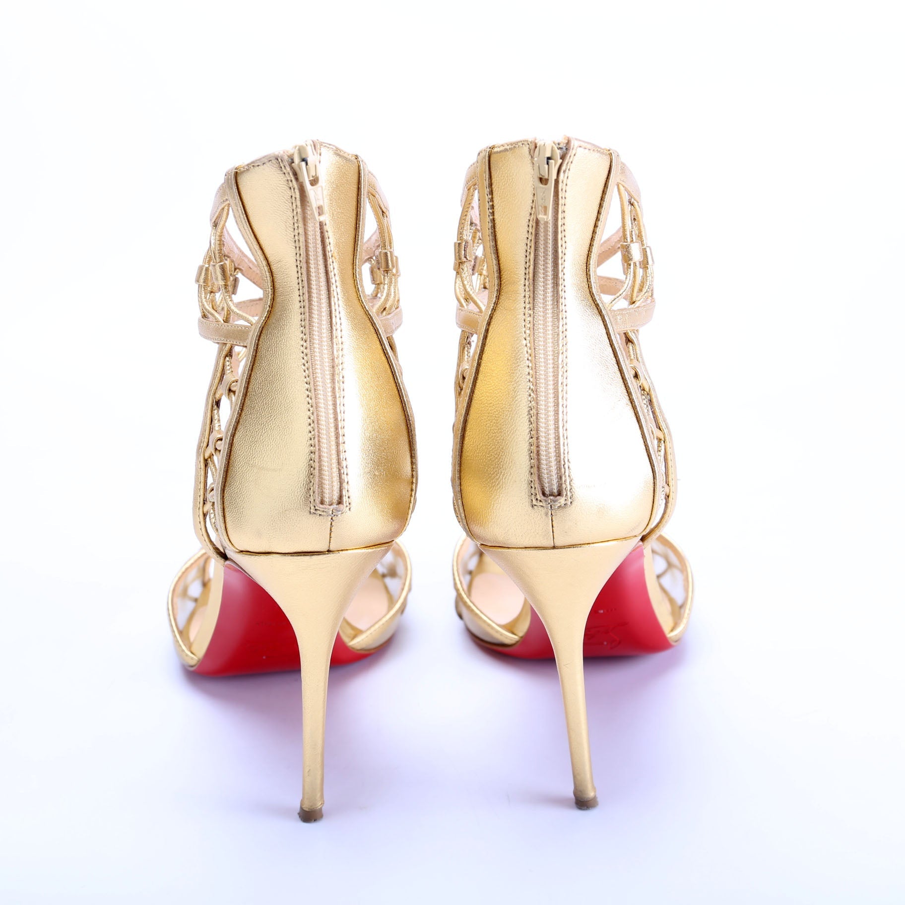 Martha Lattice Pumps Size 38 Gold