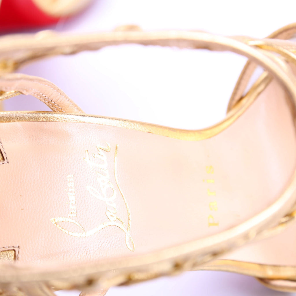 Martha Lattice Pumps Size 38 Gold