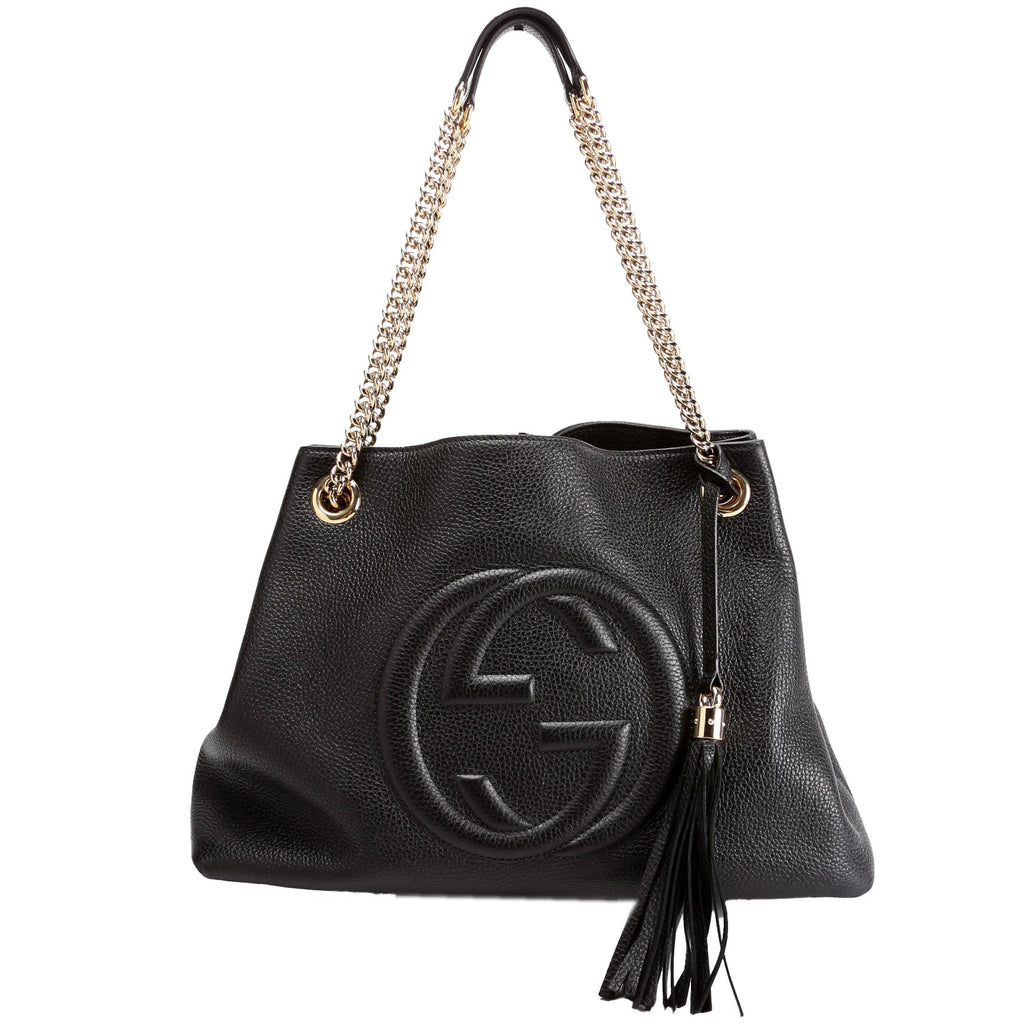 536196 Soho Chain Tote Newer Black