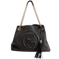 536196 Soho Chain Tote Newer Black