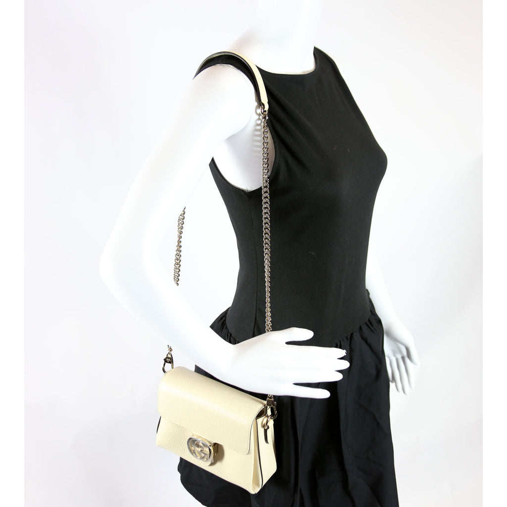 607720 Interlock Small Crossbody Cream