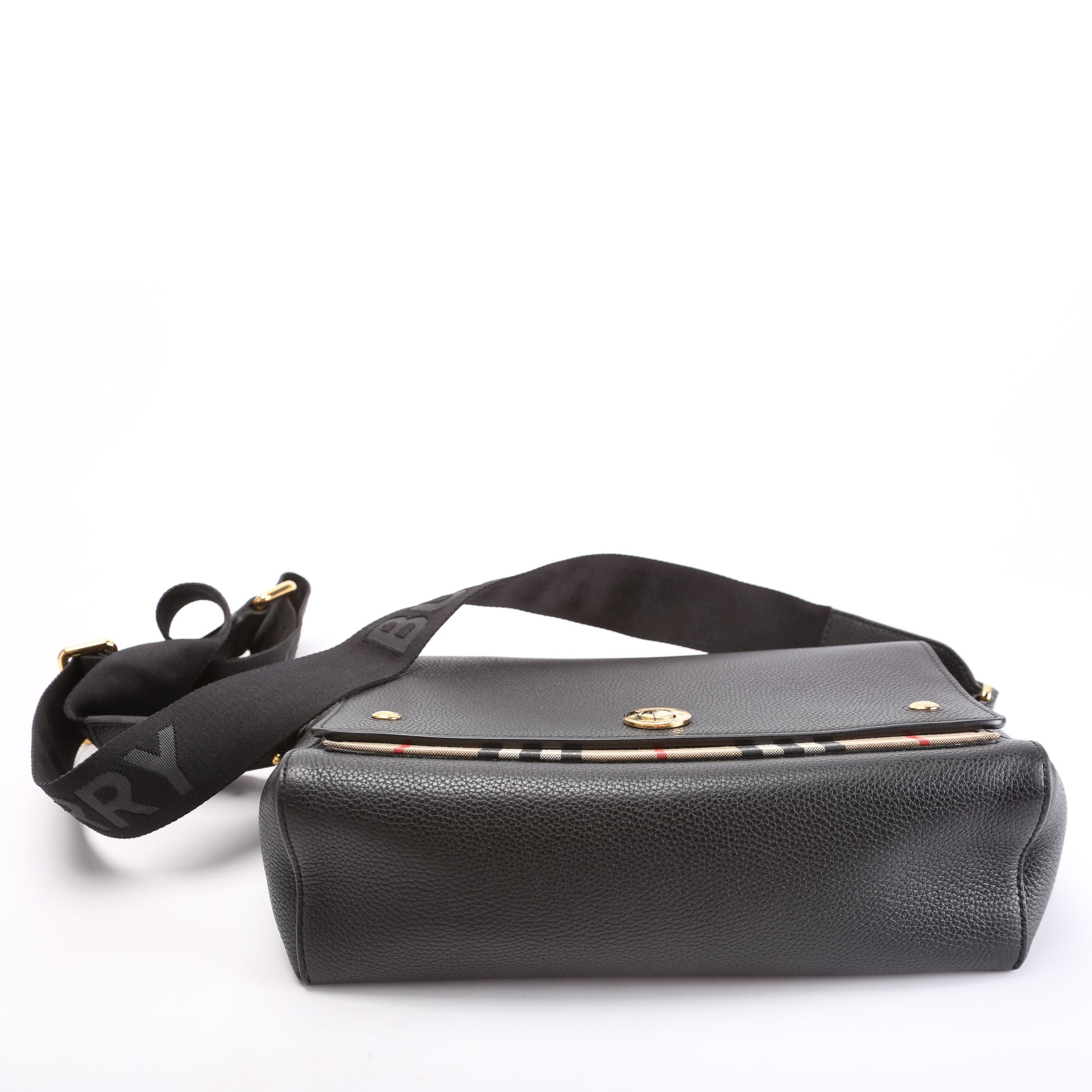 Vintage Check Note Crossbody Bag Black