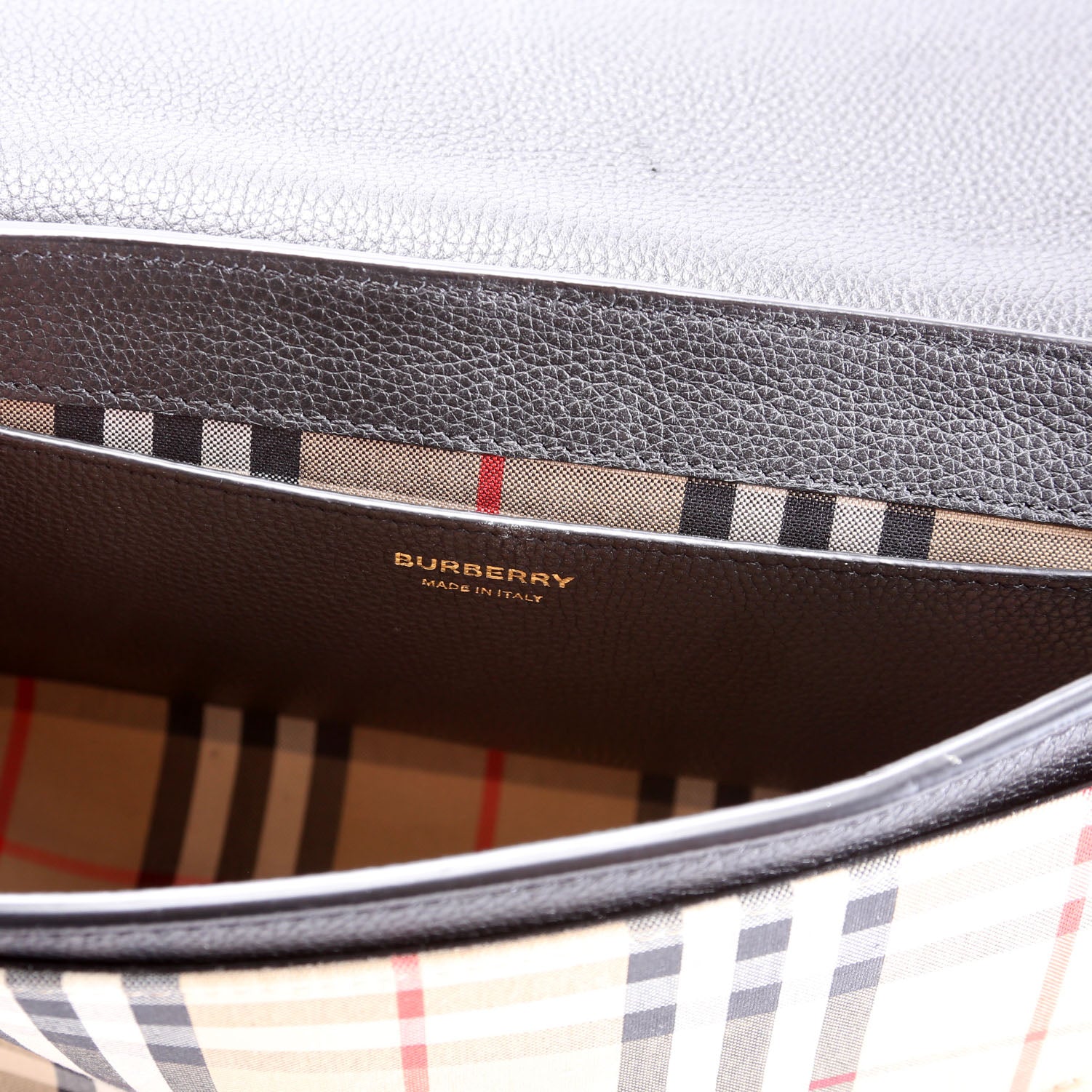 Vintage Check Note Crossbody Bag Black