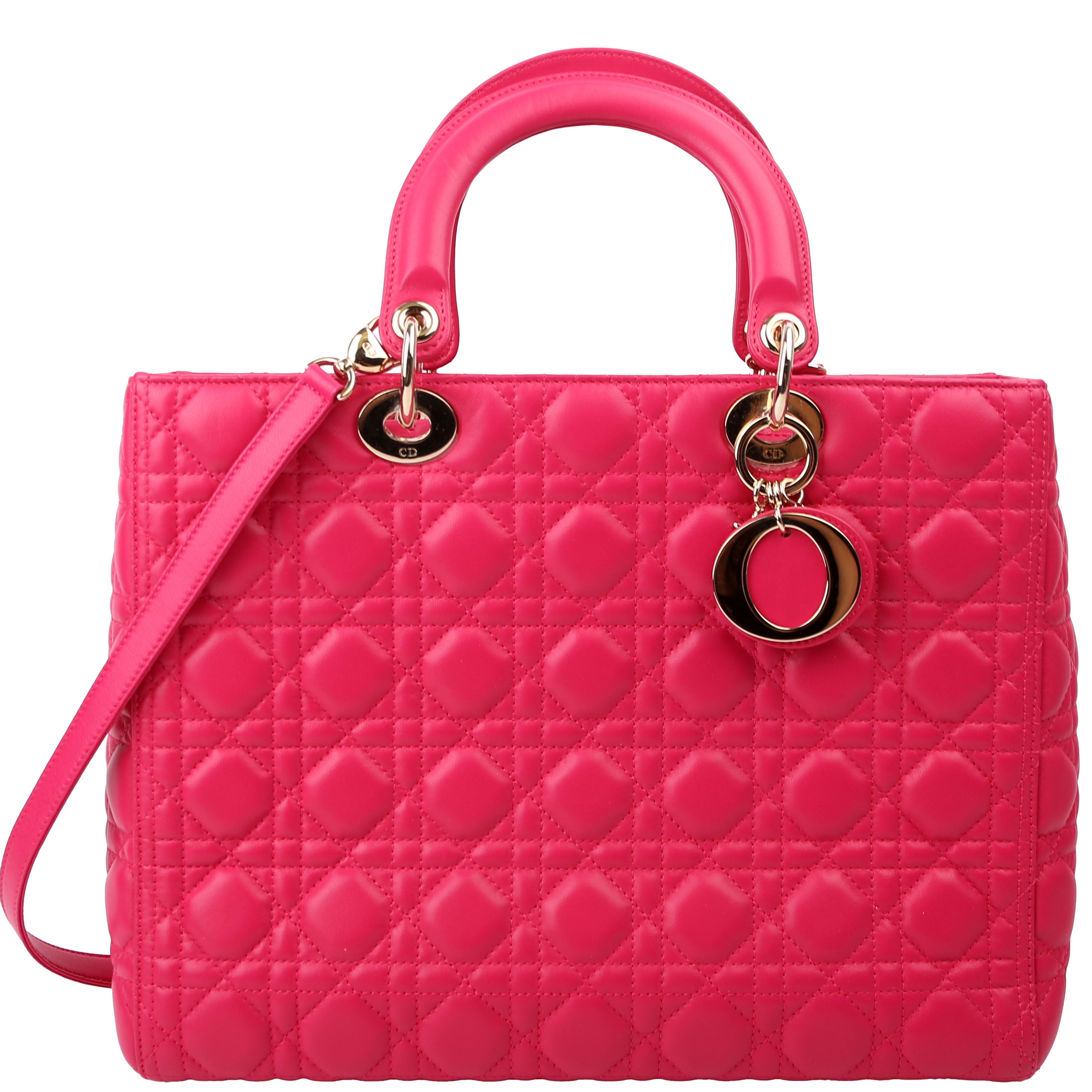 Lady Dior Large Lambskin Pink