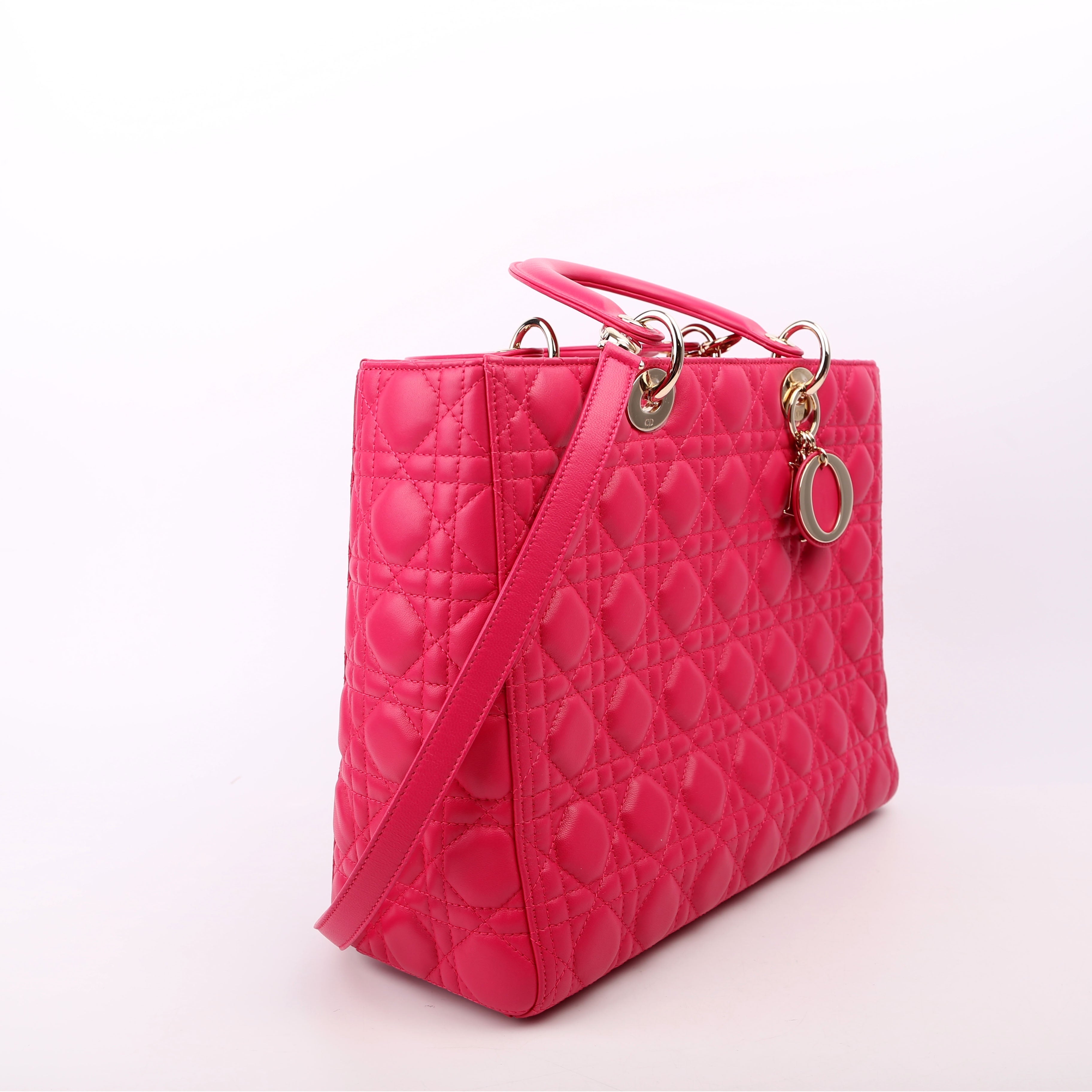 Lady Dior Large Lambskin Pink