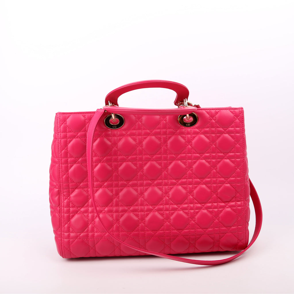 Lady Dior Large Lambskin Pink