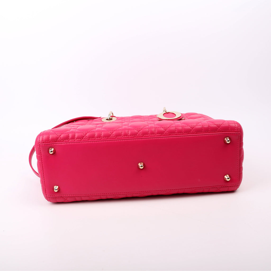 Lady Dior Large Lambskin Pink