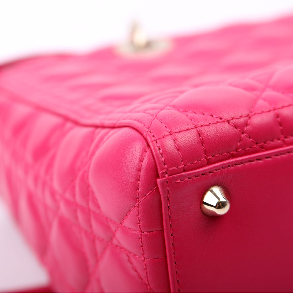 Lady Dior Large Lambskin Pink