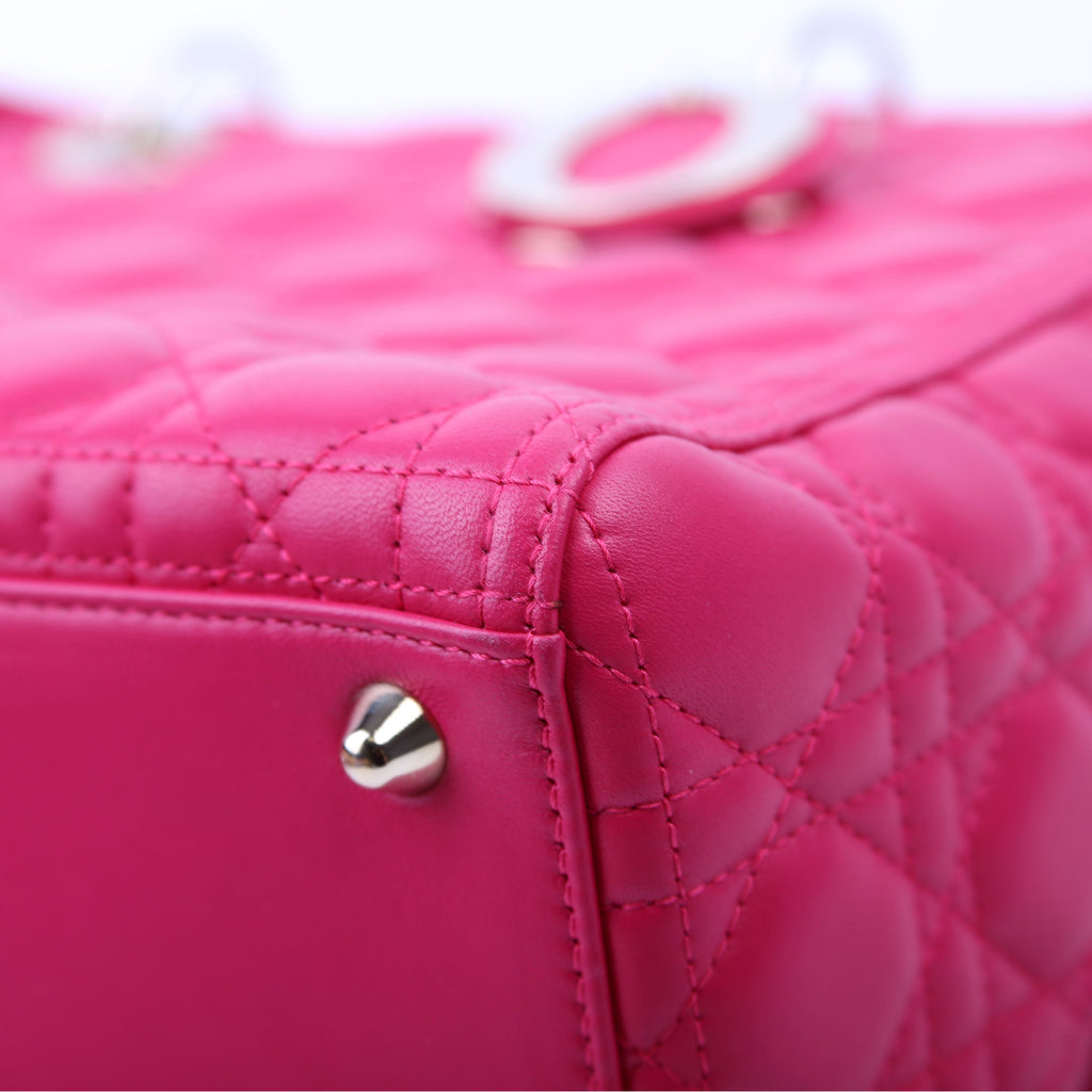 Lady Dior Large Lambskin Pink