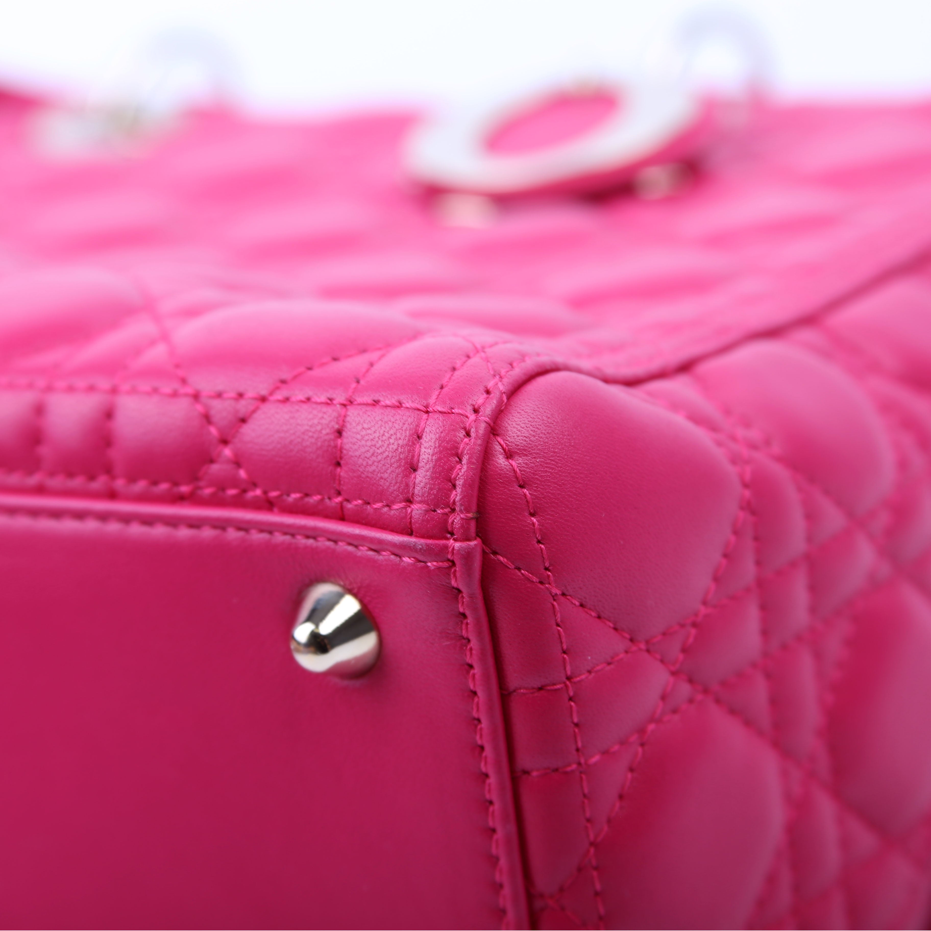 Lady Dior Large Lambskin Pink