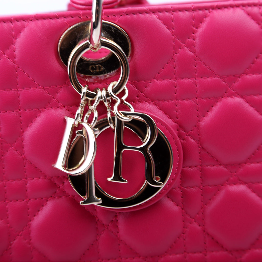 Lady Dior Large Lambskin Pink
