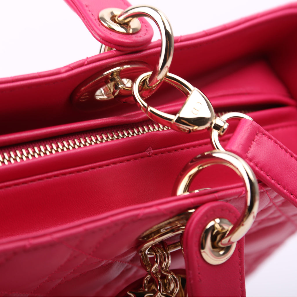 Lady Dior Large Lambskin Pink