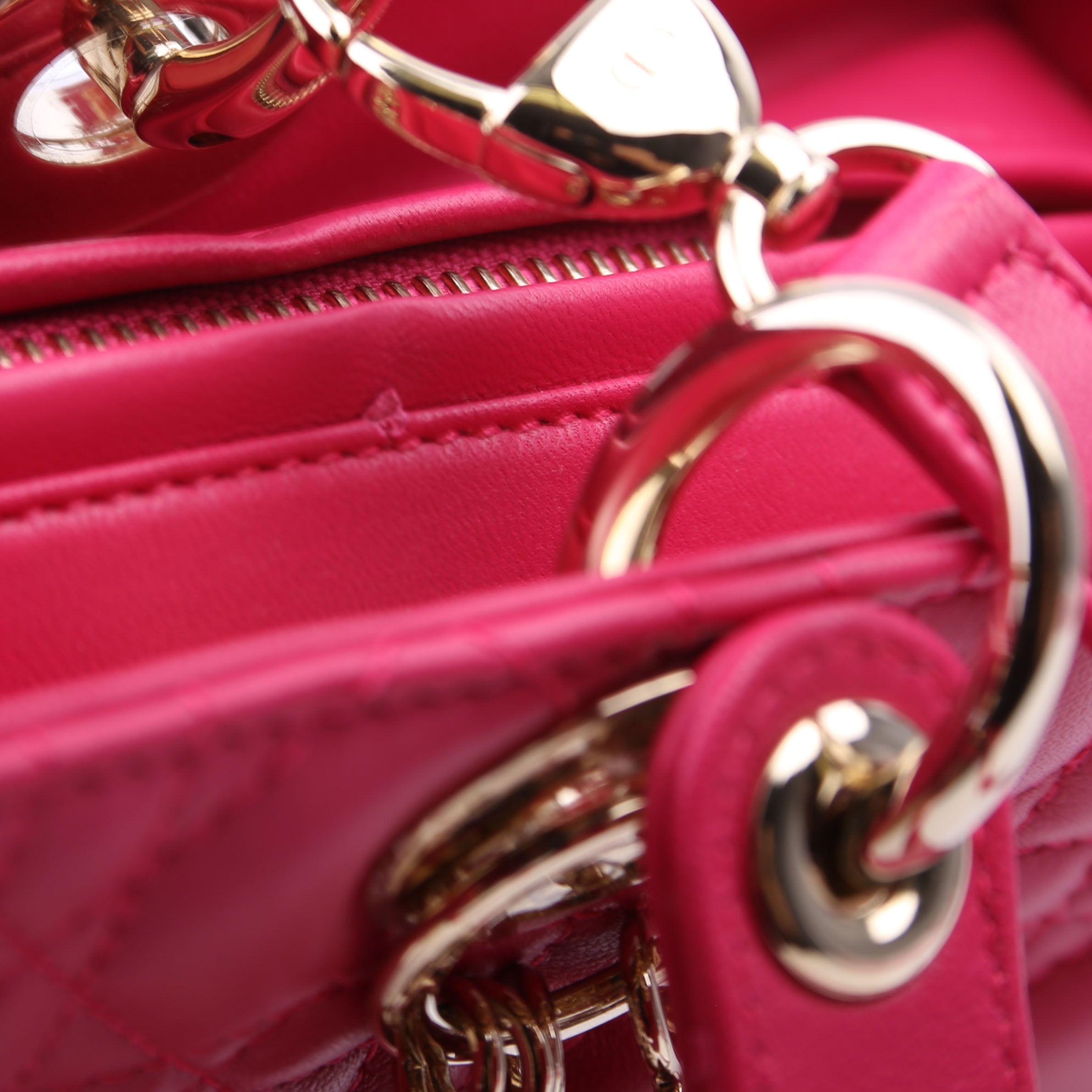 Lady Dior Large Lambskin Pink