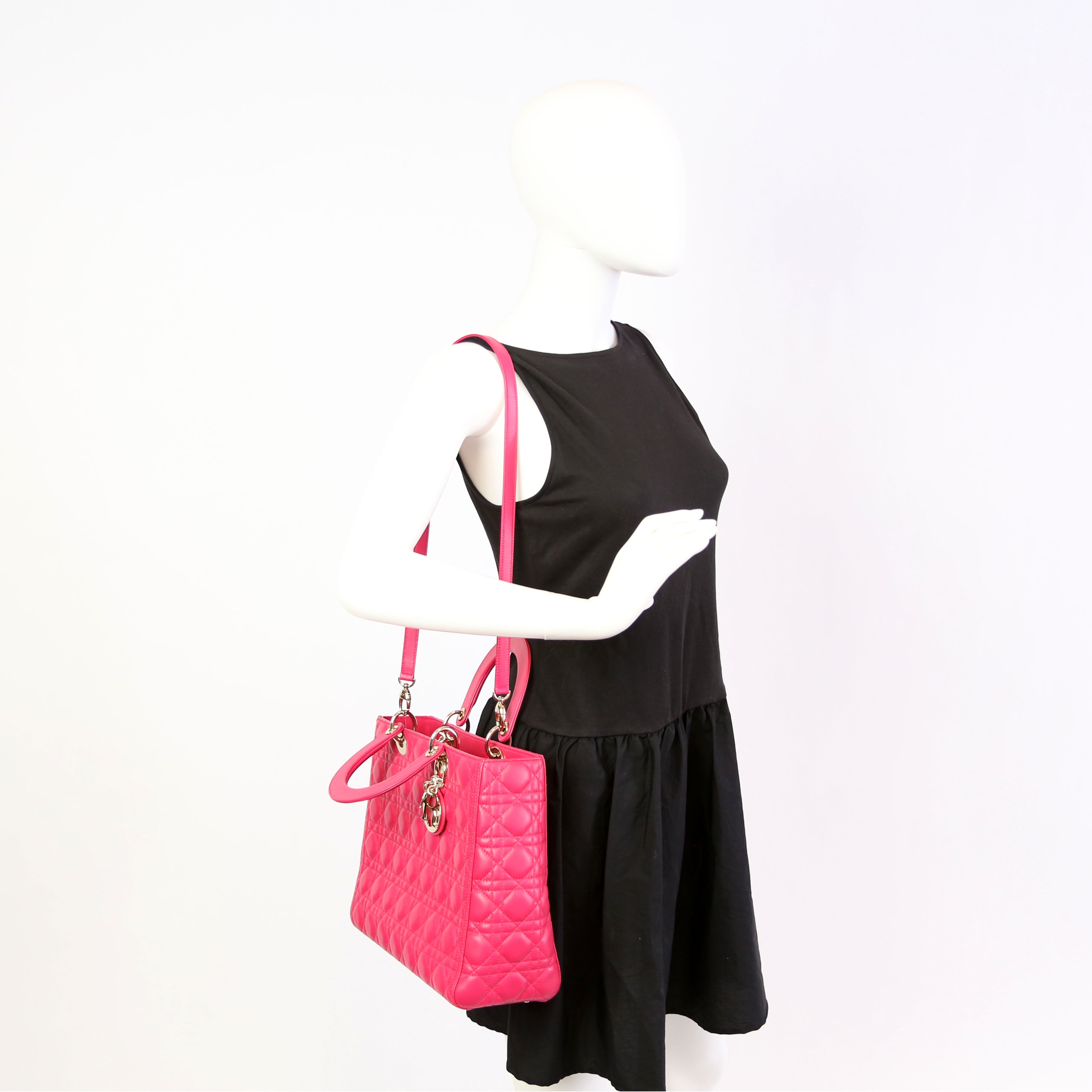 Lady Dior Large Lambskin Pink