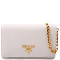 Saffiano Lux Mini Chain Bag Gray