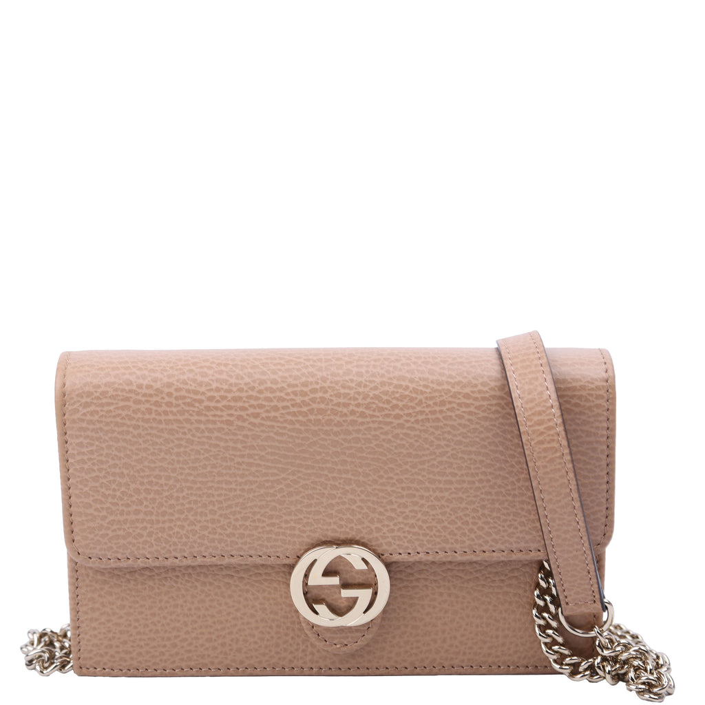 615523 Interlocking GG WOC Calfskin Tan