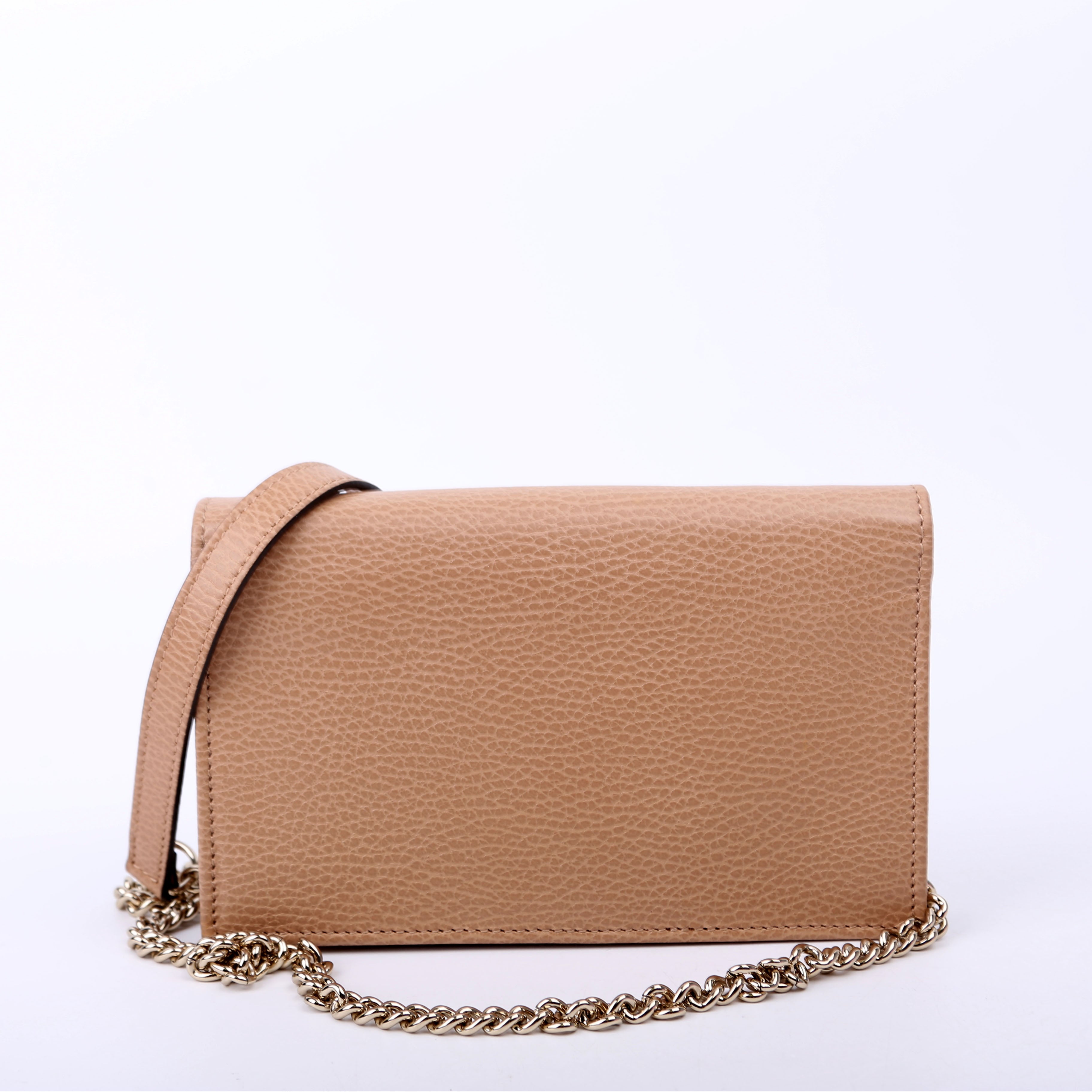615523 Interlocking GG WOC Calfskin Tan