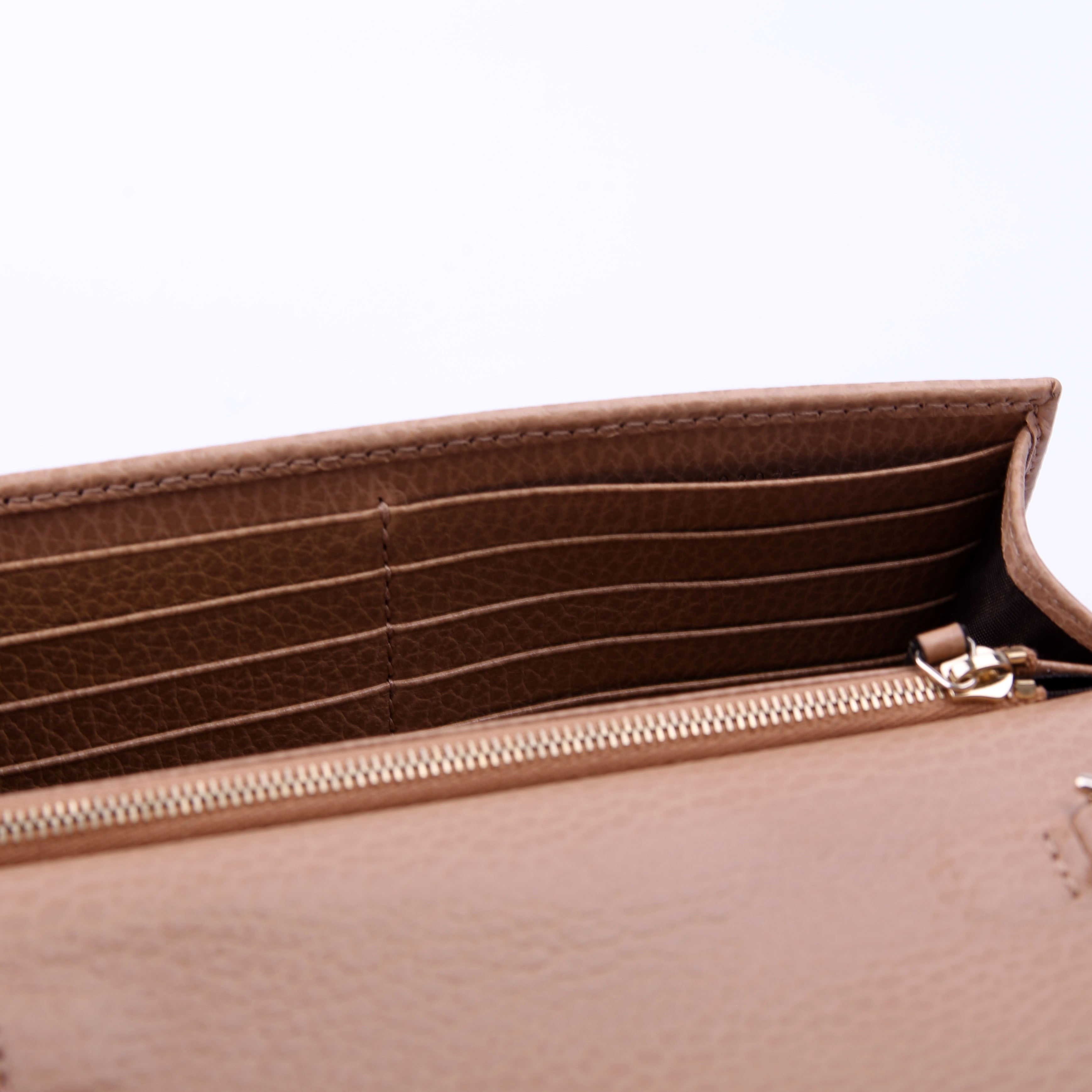 615523 Interlocking GG WOC Calfskin Tan