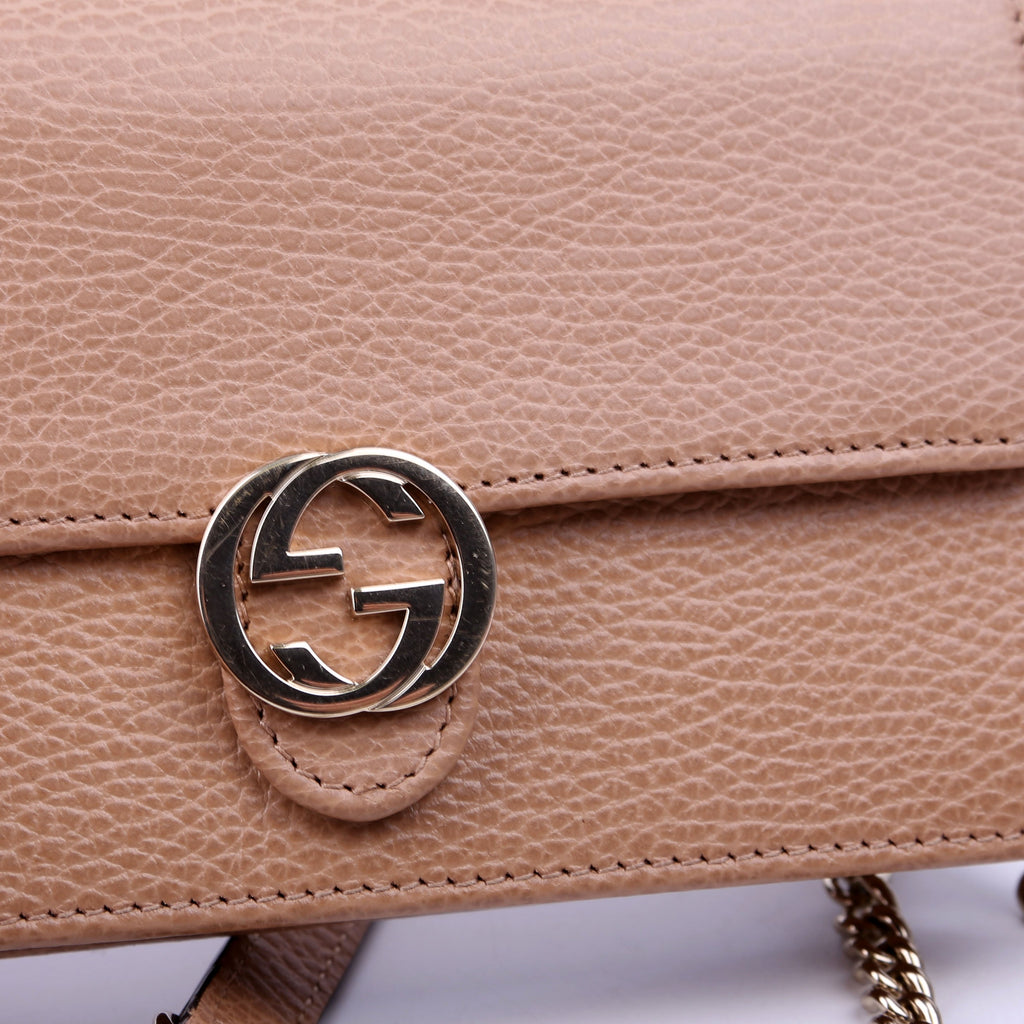 615523 Interlocking GG WOC Calfskin Tan