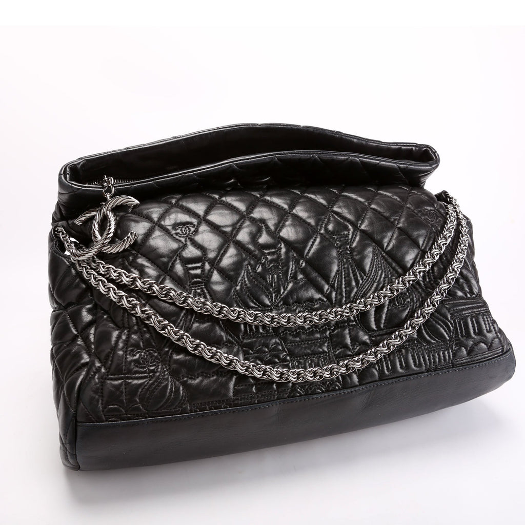 Paris-Moscow Red Square Kremlin Fold-Over Large Lambskin 12M Black
