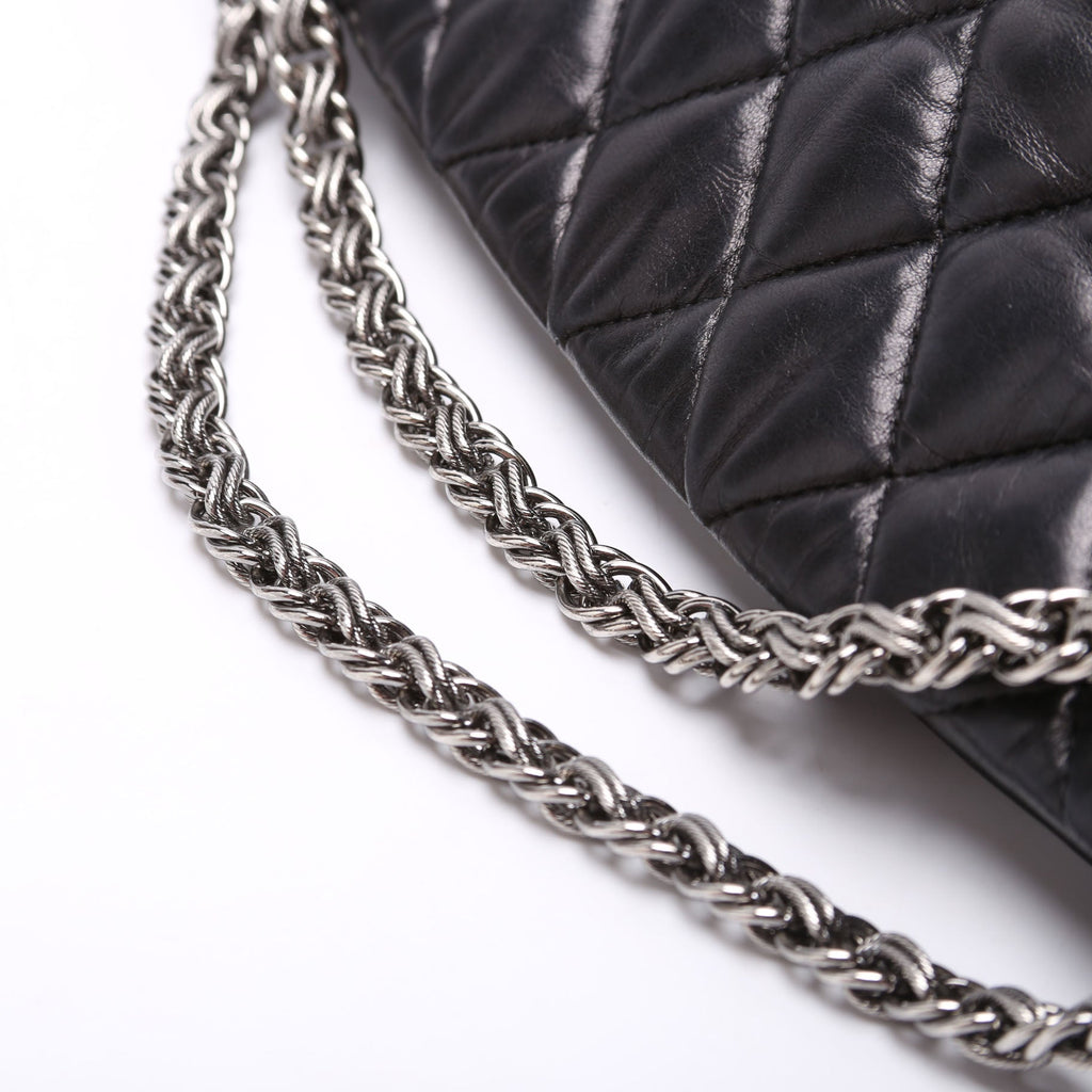 Paris-Moscow Red Square Kremlin Fold-Over Large Lambskin 12M Black