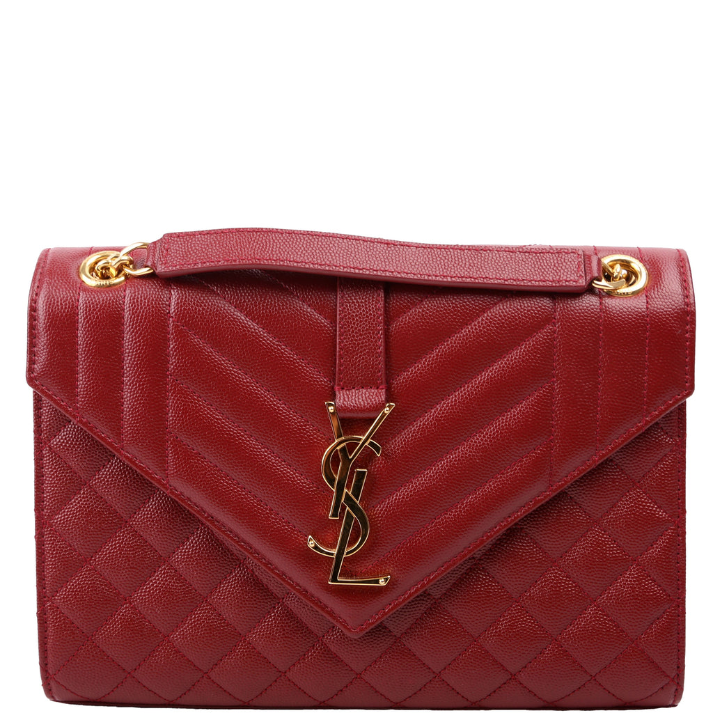 Envelope Medium Tri-Quilt Maroon