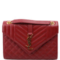 Envelope Medium Tri-Quilt Maroon