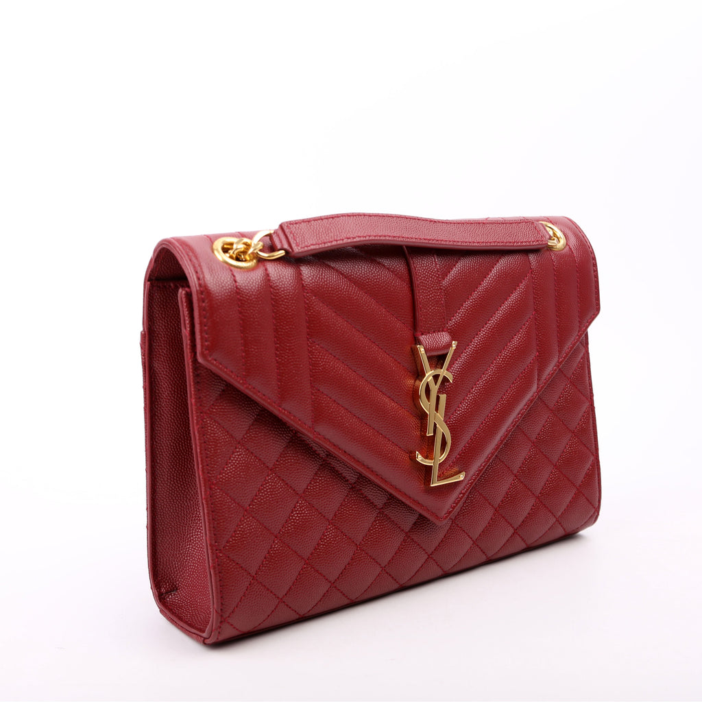 Envelope Medium Tri-Quilt Maroon