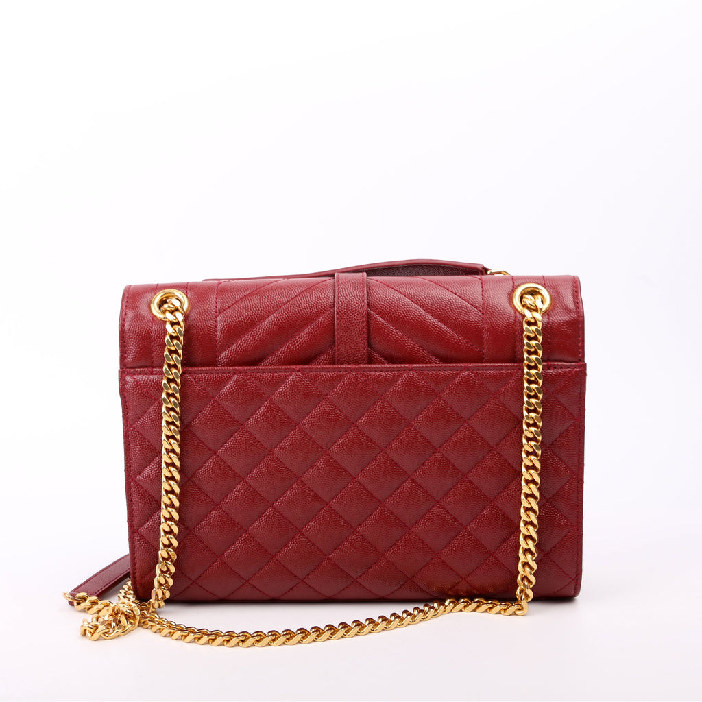 Envelope Medium Tri-Quilt Maroon