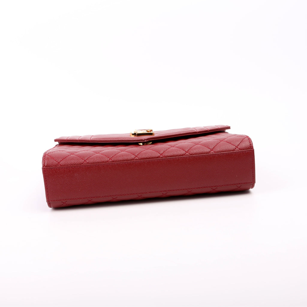 Envelope Medium Tri-Quilt Maroon
