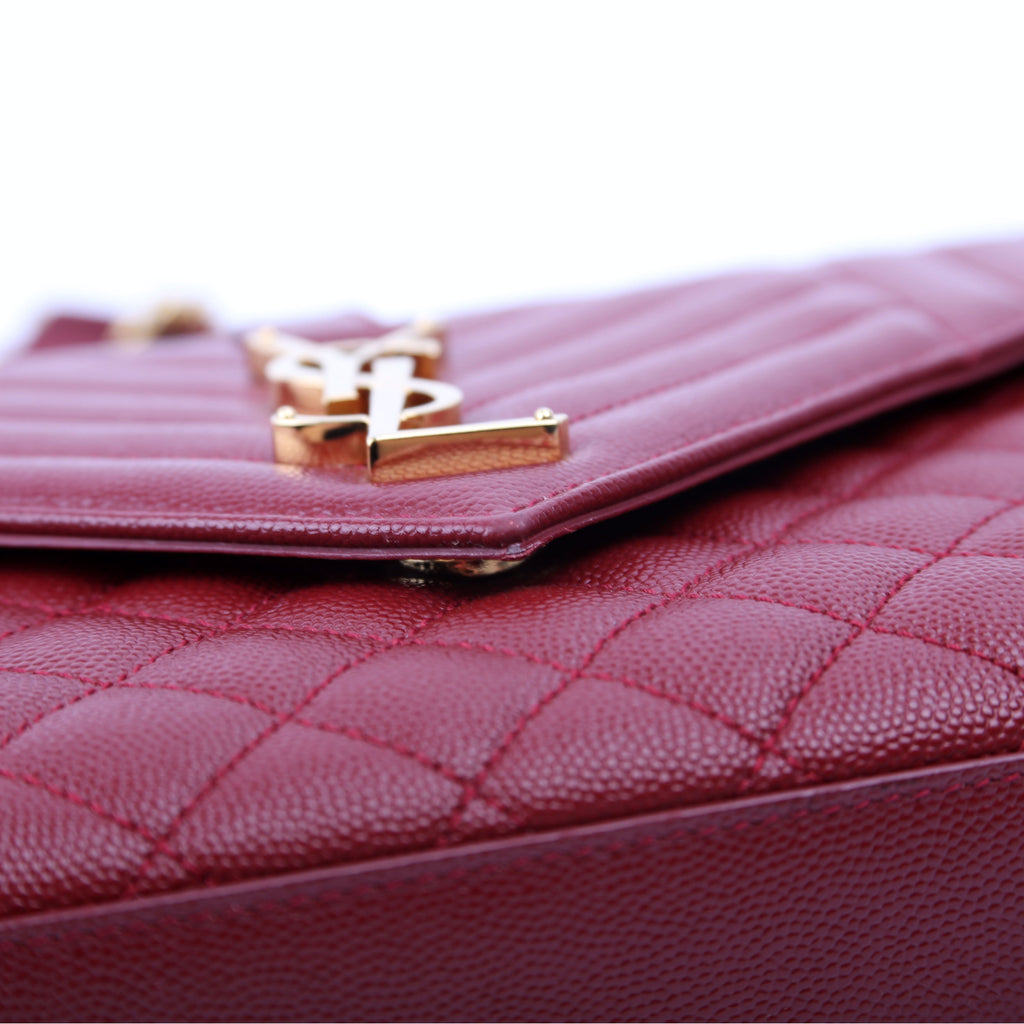 Envelope Medium Tri-Quilt Maroon