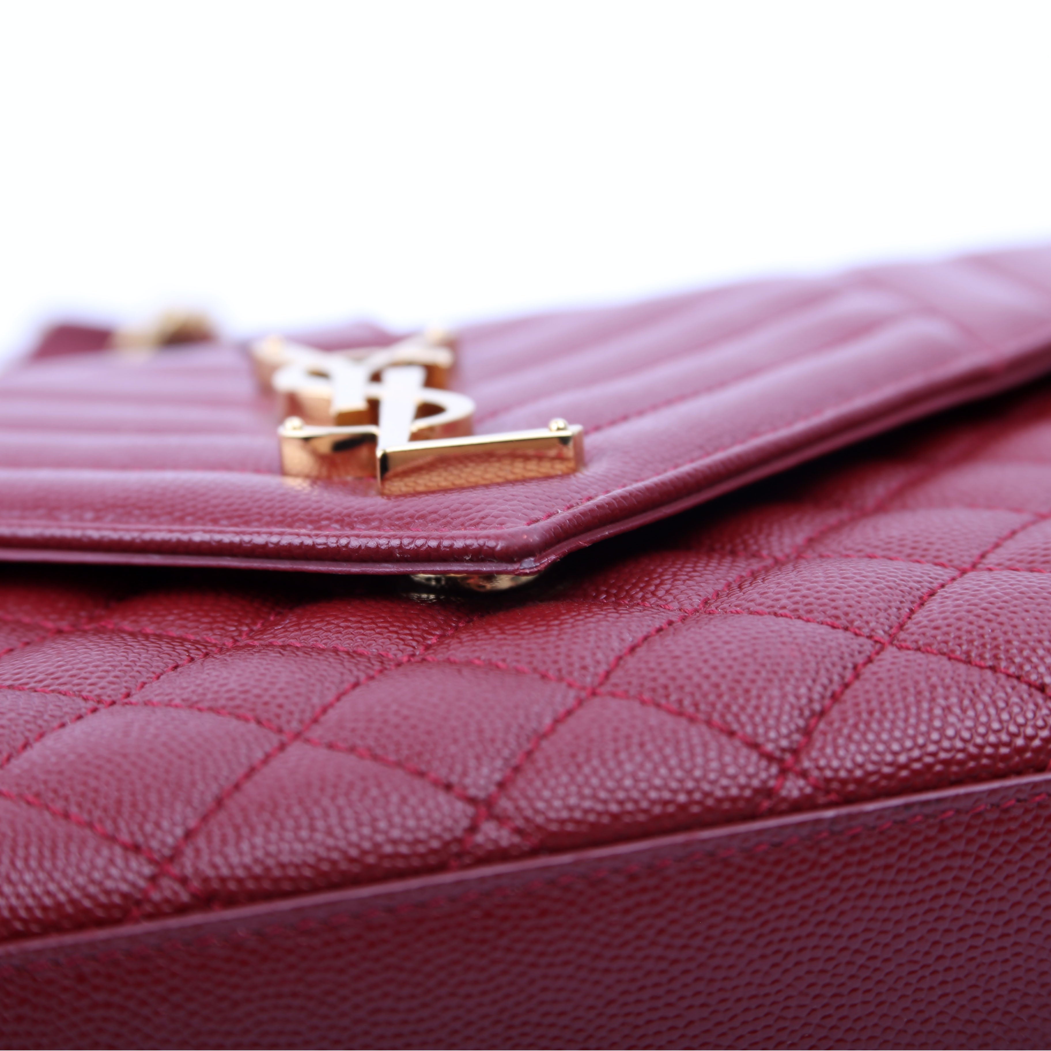 Envelope Medium Tri-Quilt Maroon