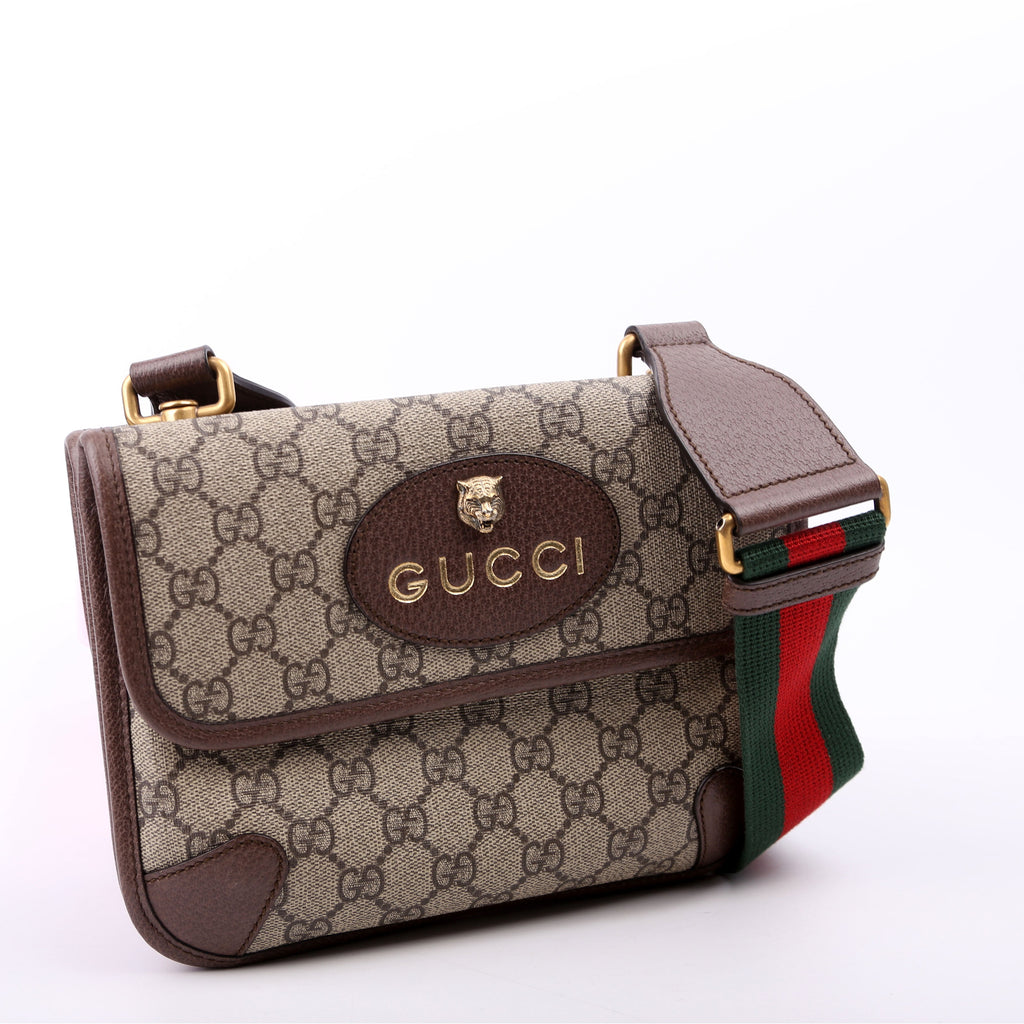 Gucci 501050 GG Supreme Neo Messenger Small Brown