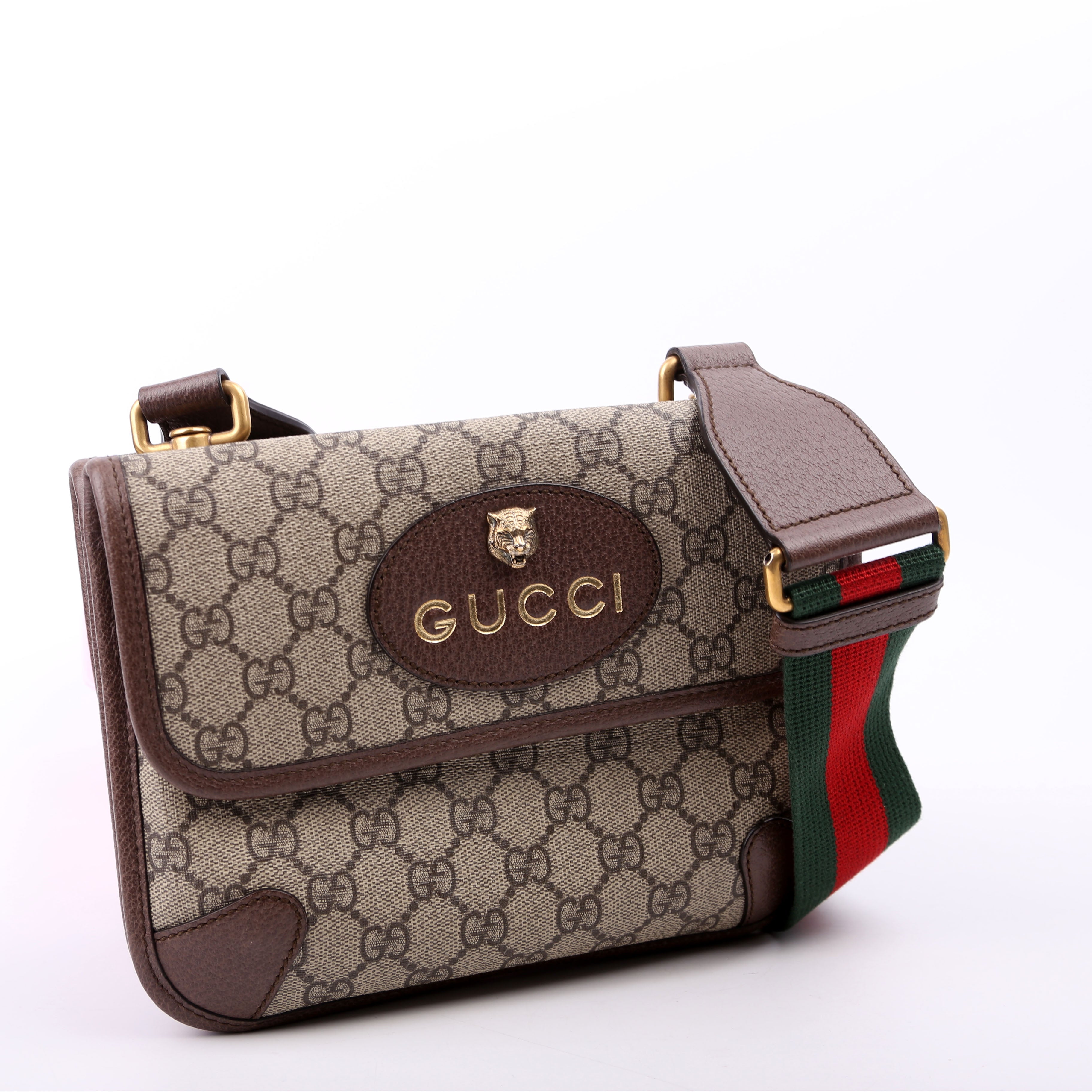 Gucci 501050 GG Supreme Neo Messenger Small Brown