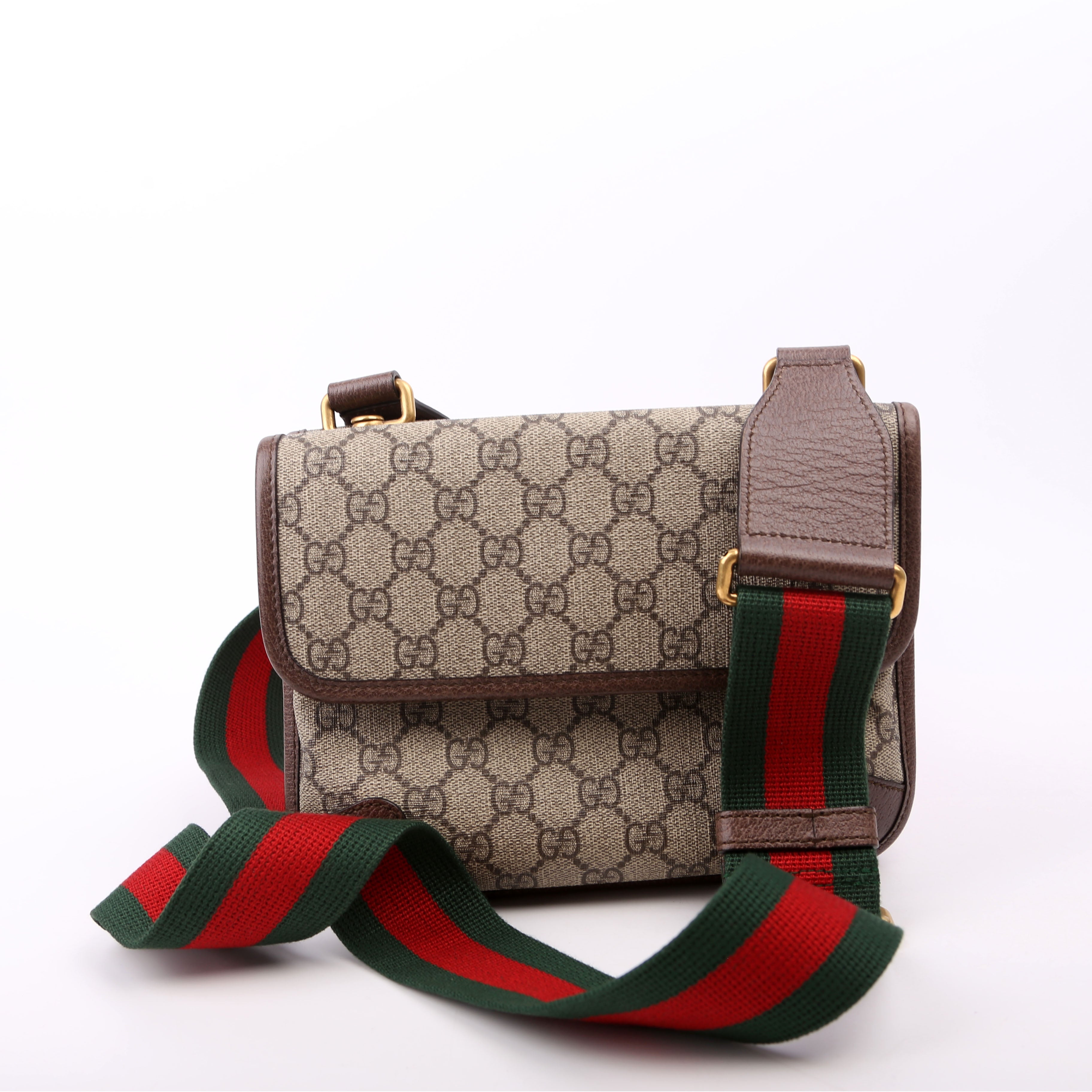 Gucci 501050 GG Supreme Neo Messenger Small Brown