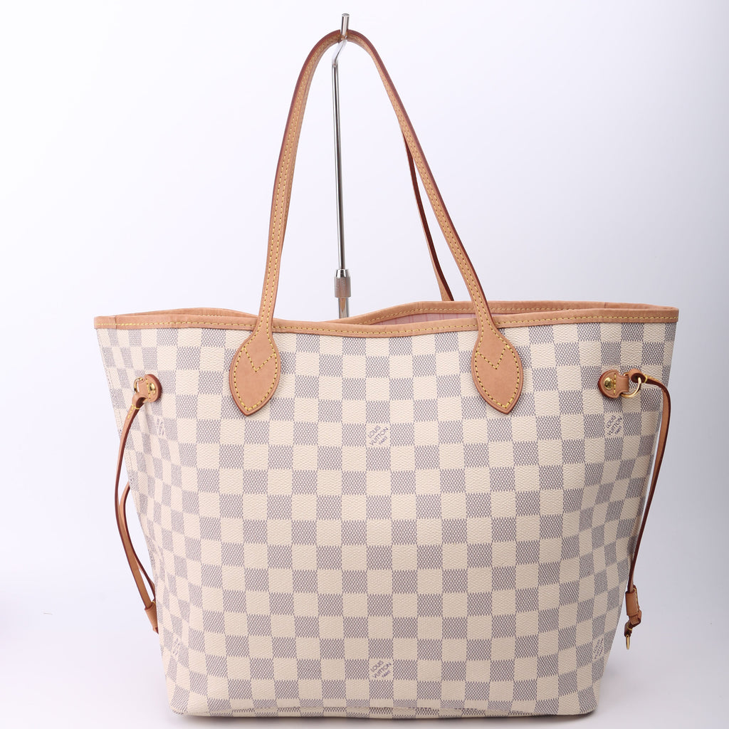 Neverfull With Wallet MM Damier Azur Pink