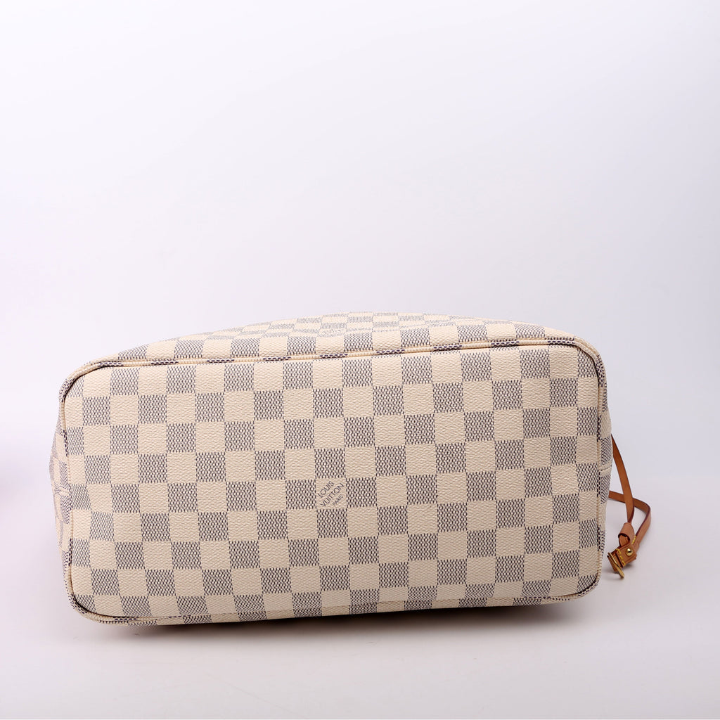 Neverfull With Wallet MM Damier Azur Pink